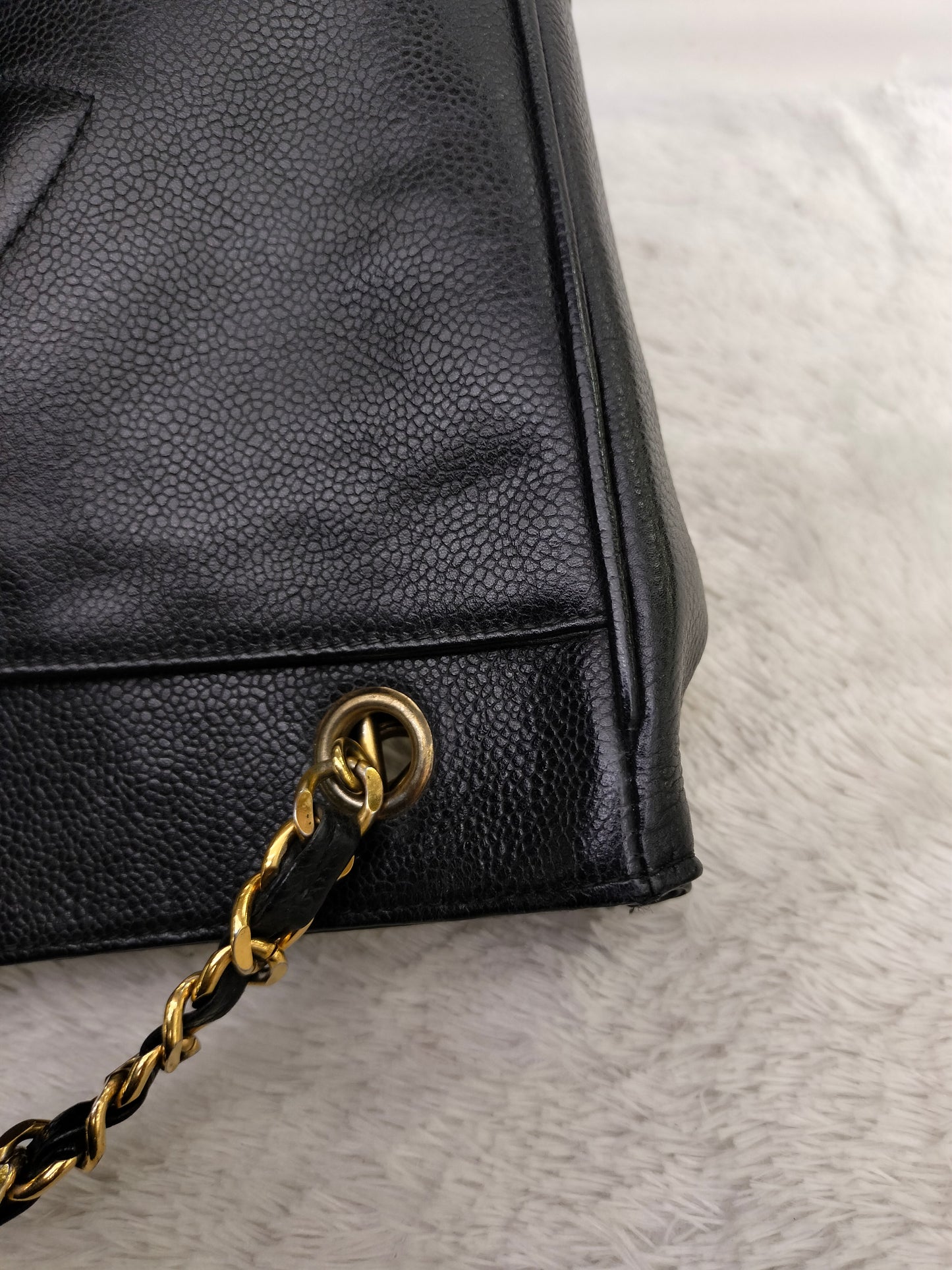 Chanel Timeless Tote Shoulder Caviar Calfskin Black GHW (broken holo)