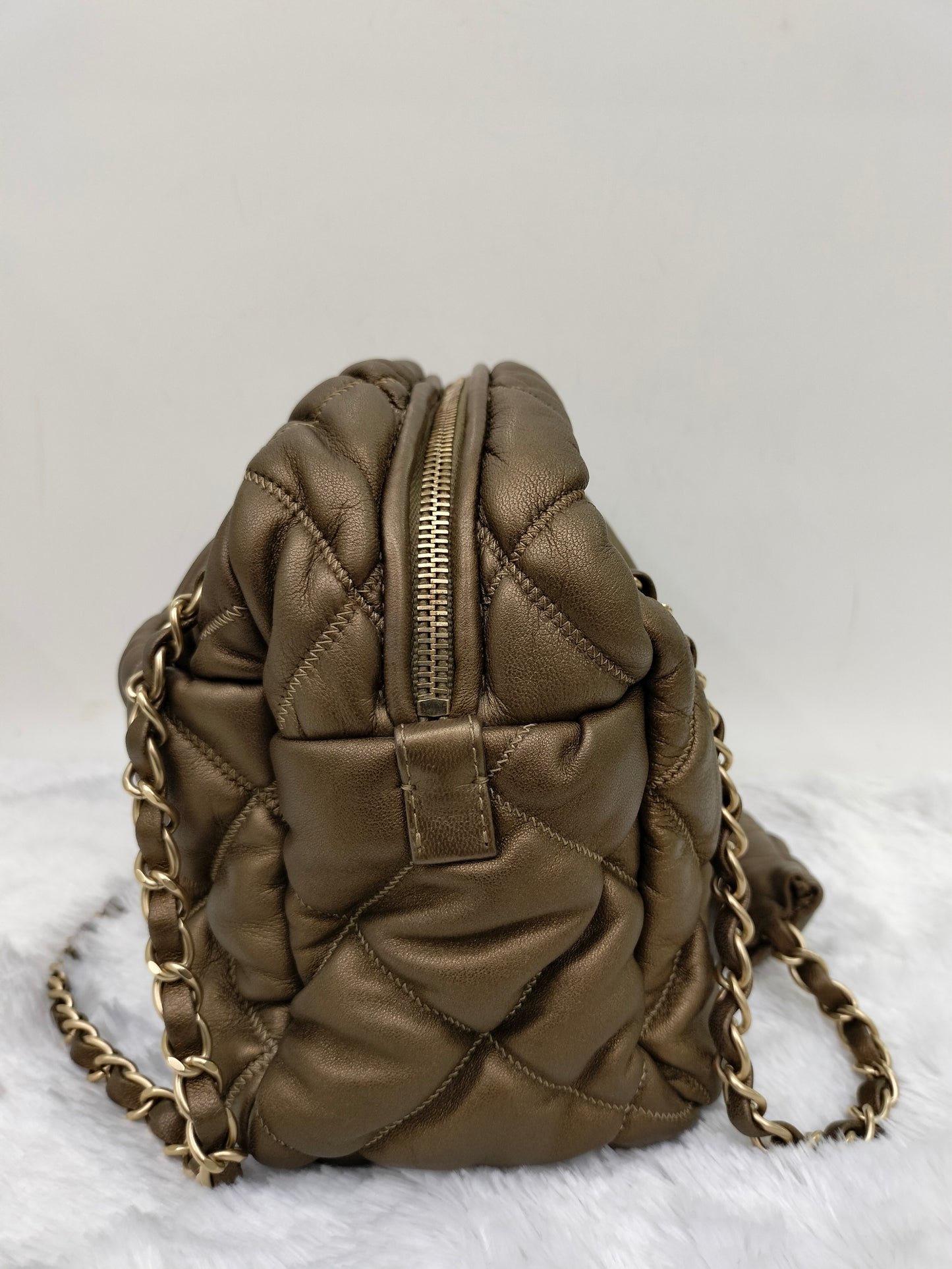 Chanel Camera Bubble Lamb Bronze GHW #13