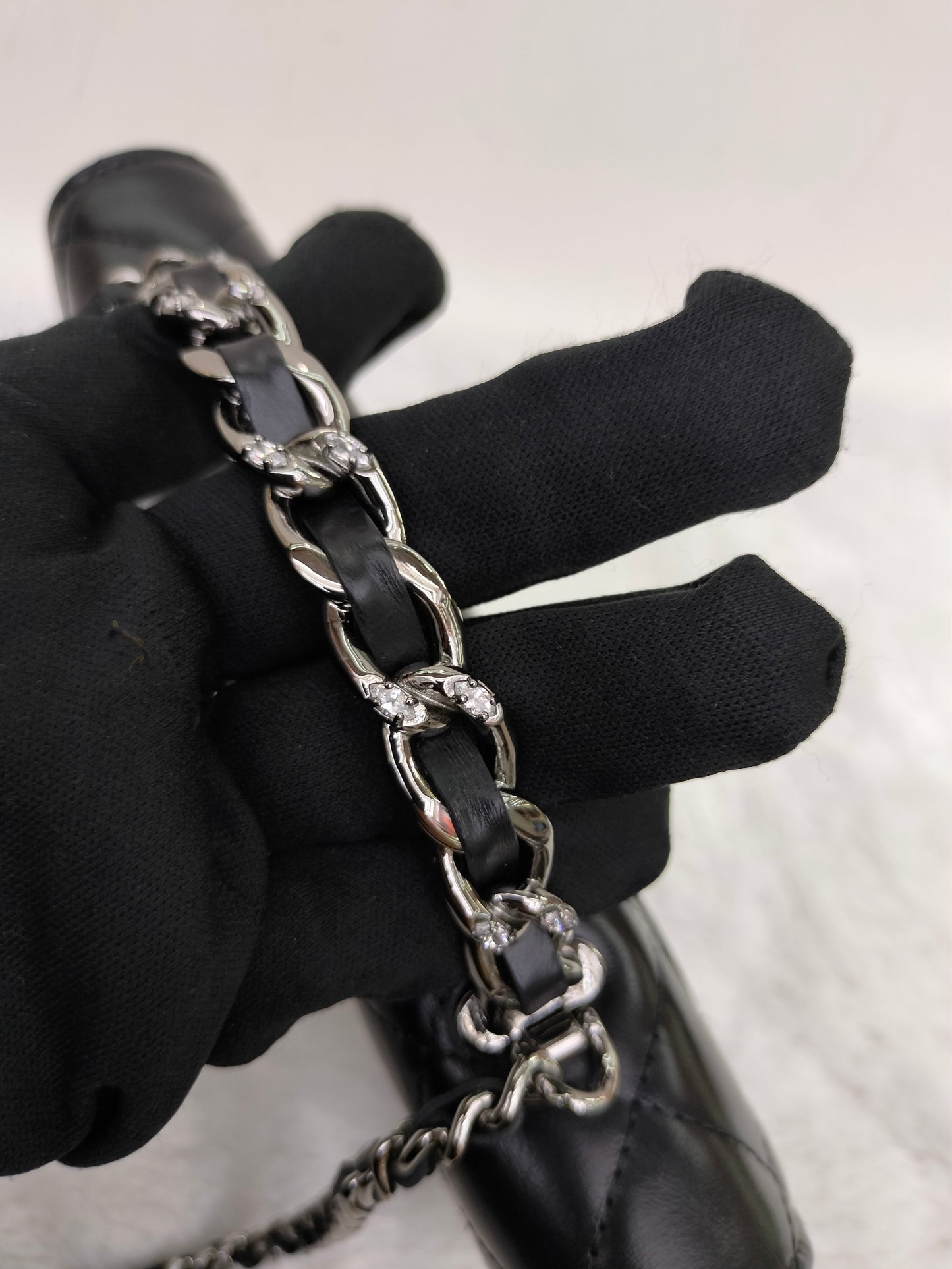 Chanel WOC Top Handle Lamb Black SHW (CHIP)
