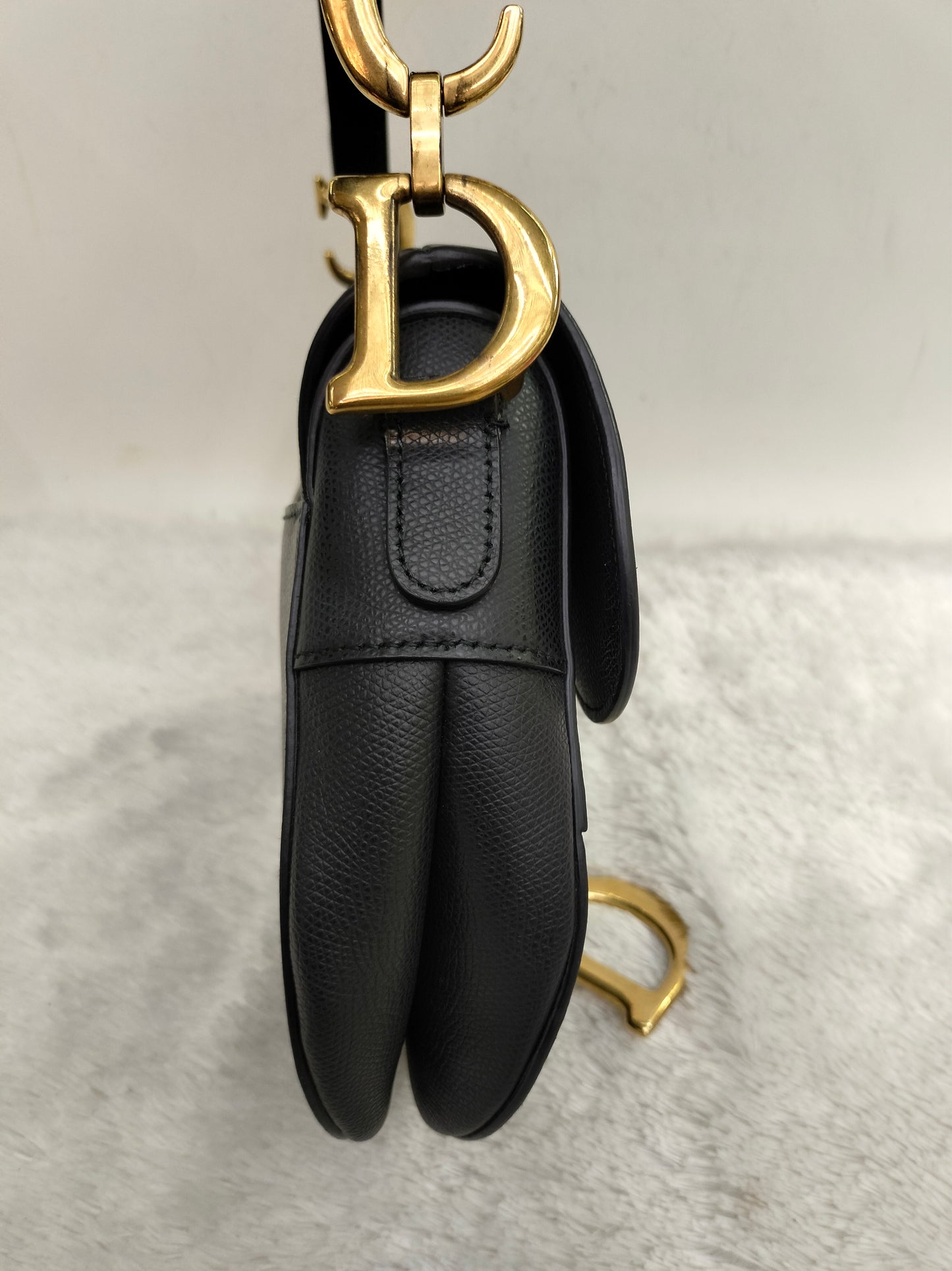 Dior Saddle Medium Grained Black GHW 2018