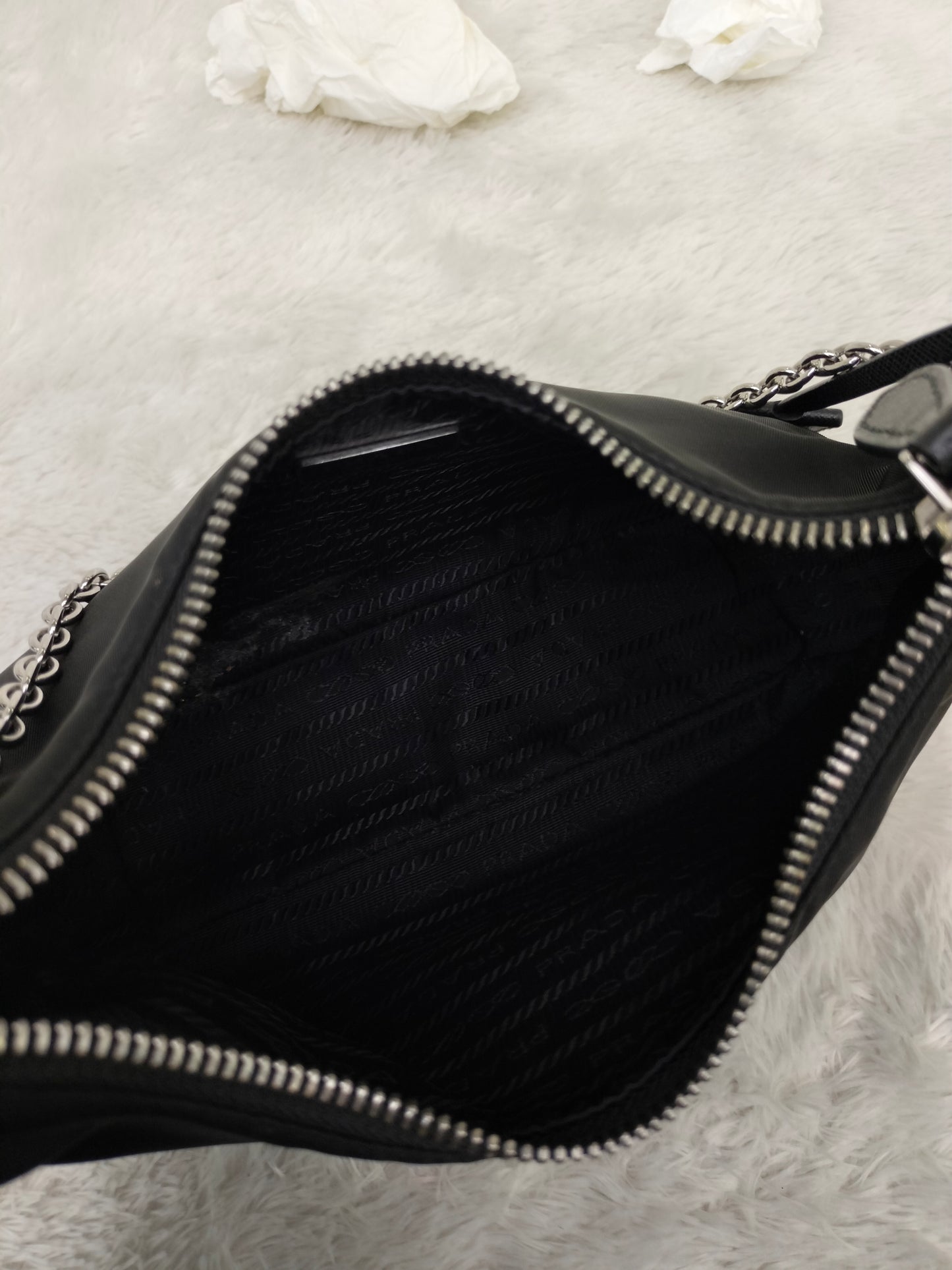 Prada Tessuto Saffian Nero Multi Pochette Re Edition Nylon SHW 2021