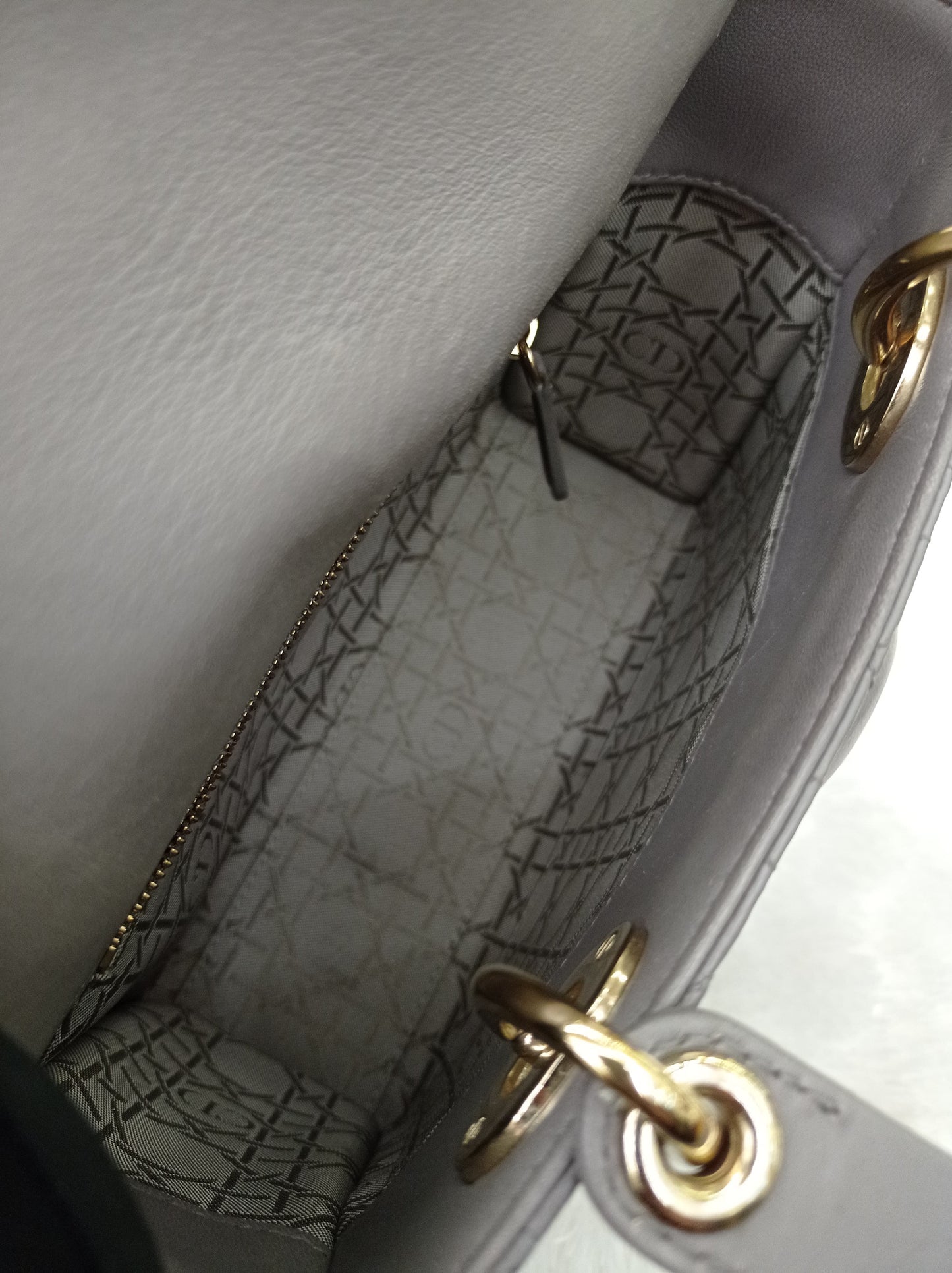 Lady Dior Small Lamb Grey GHW 2018
