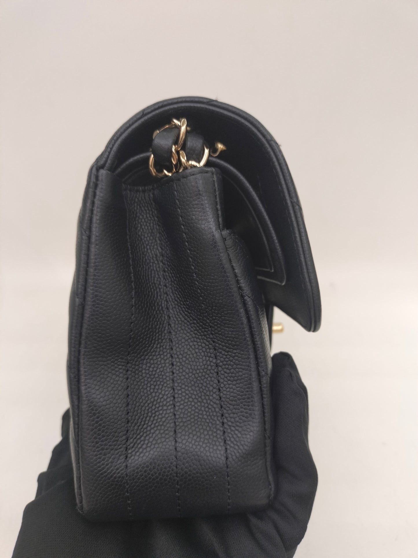 Chanel Small Chevron Caviar Black GHW DF #31