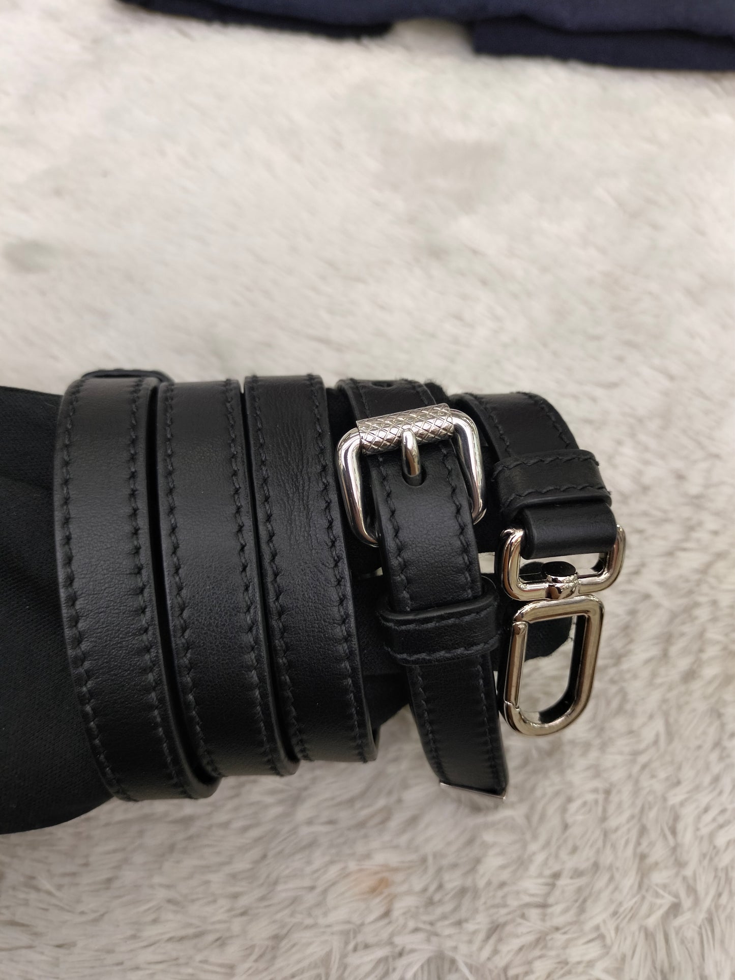 Prada City Calf Saffiano Nero Fuxia SHW