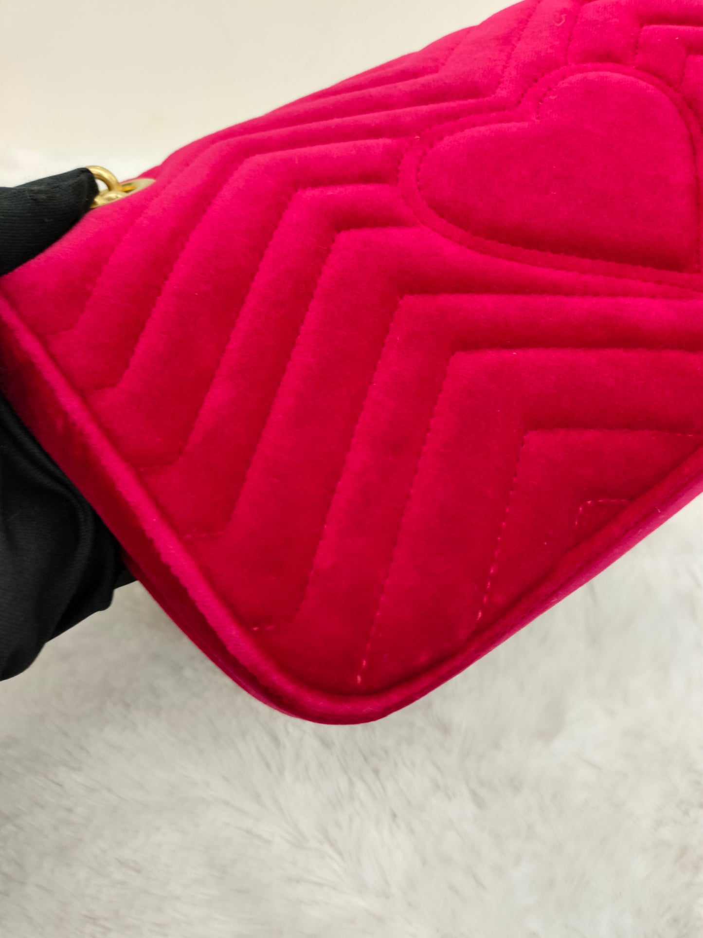 Gucci Marmont Small Velvet Red GHW 2018
