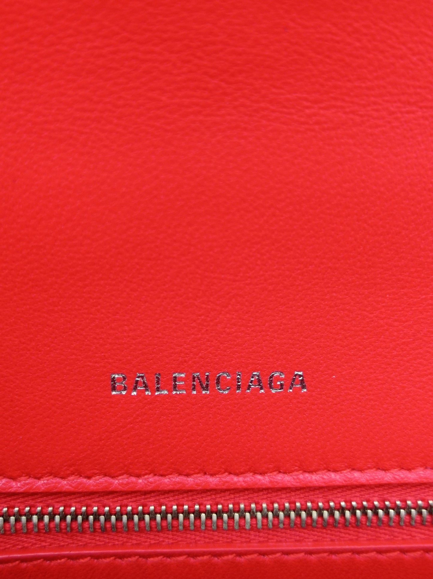Balenciaga Hourglass Small Top Handle Croco Red SHW 2021