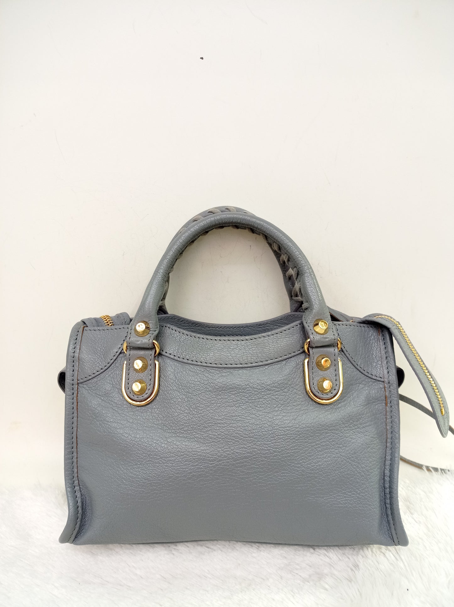 Balenciaga Mini City Edge Griss Blue GHW