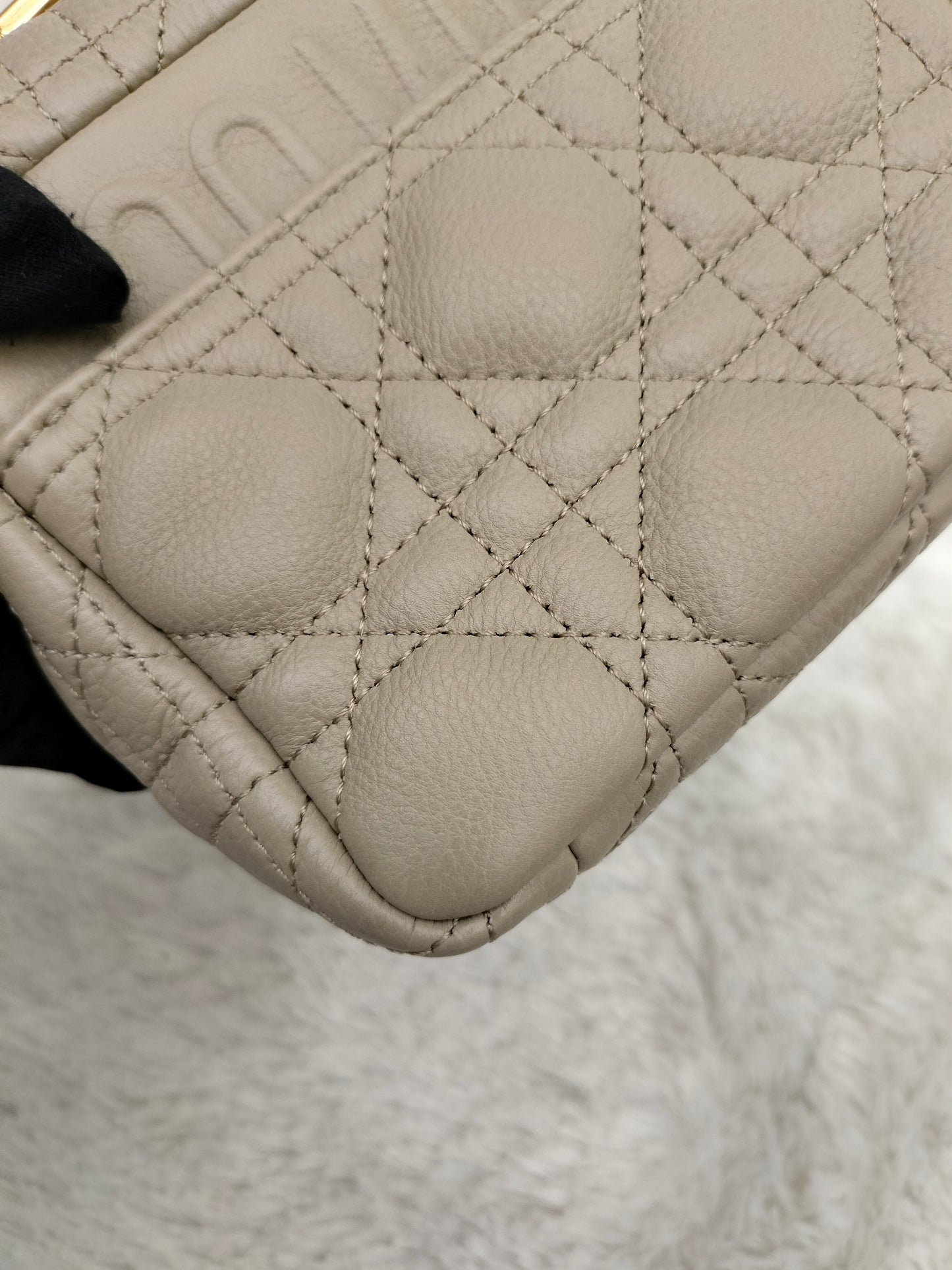 Dior Caro Small Supple Cannage Beige GHW 2023