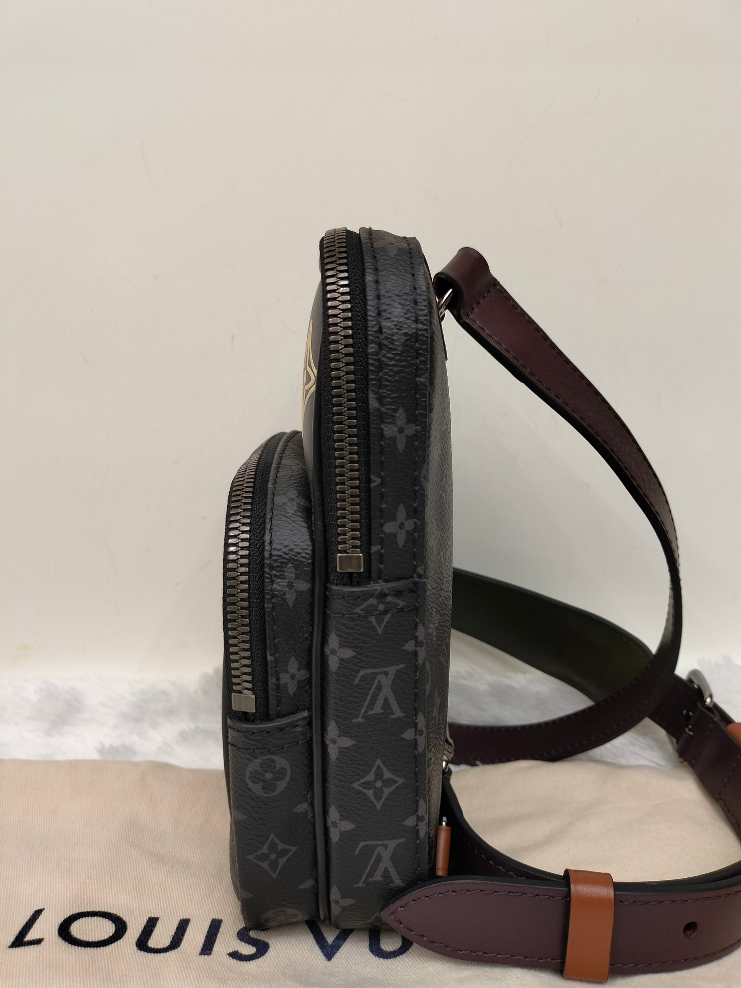 LV Amazone Sling Patchwork Monogram Eclipse Virgil Abloh 2020