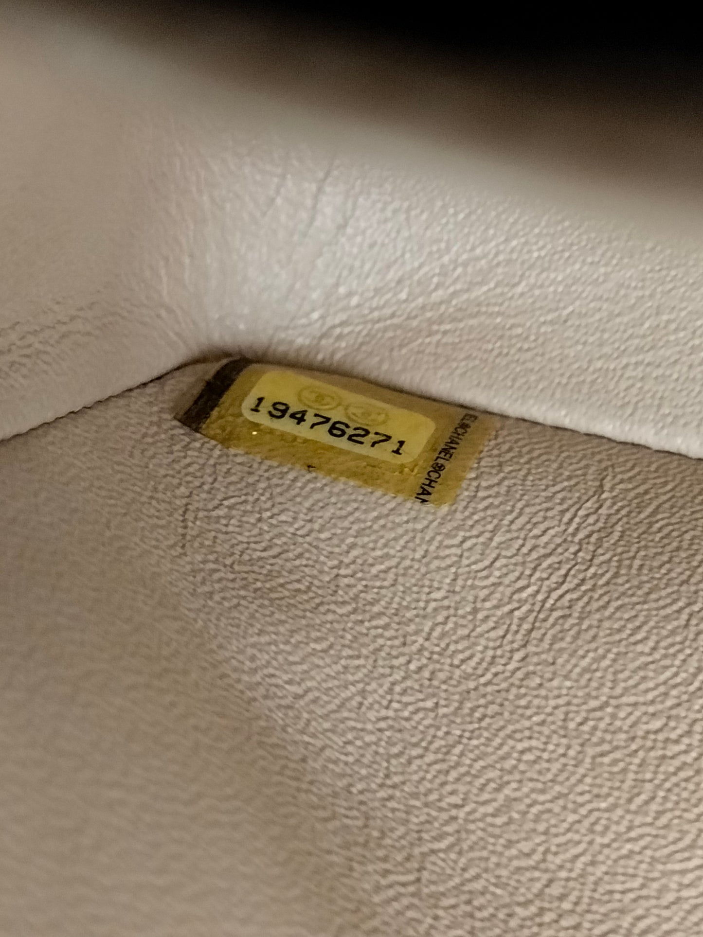 Chanel Medium Lamb Beige GHW DF #19
