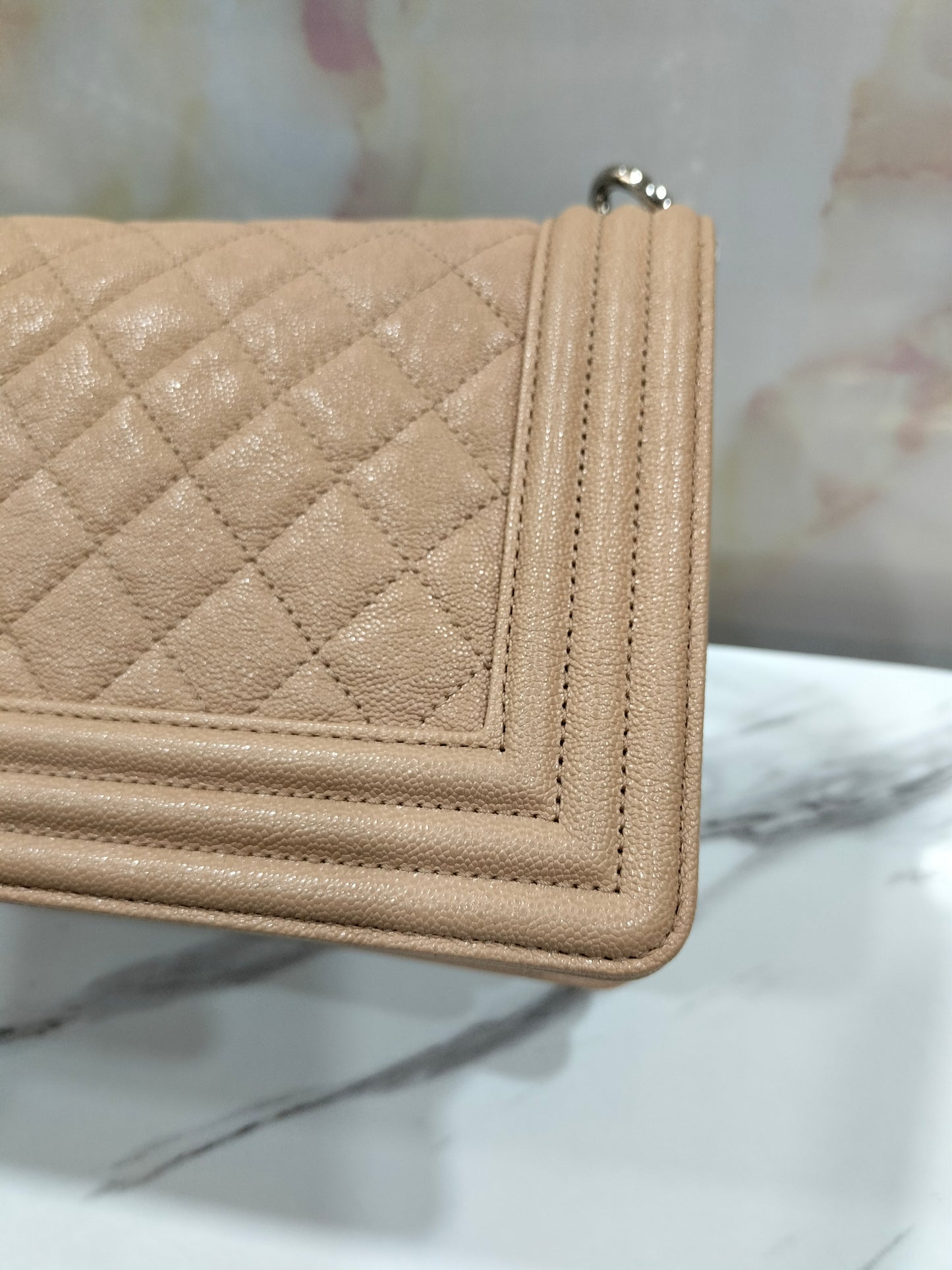 Chanel Boy 25 Caviar Beige SHW #28