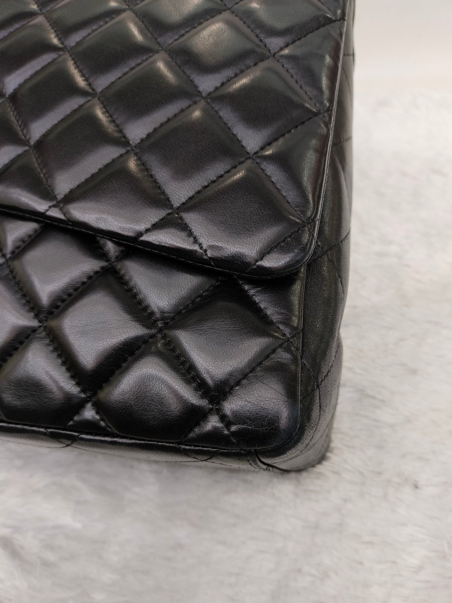 Chanel Maxi Lamb Black SHW SF #13