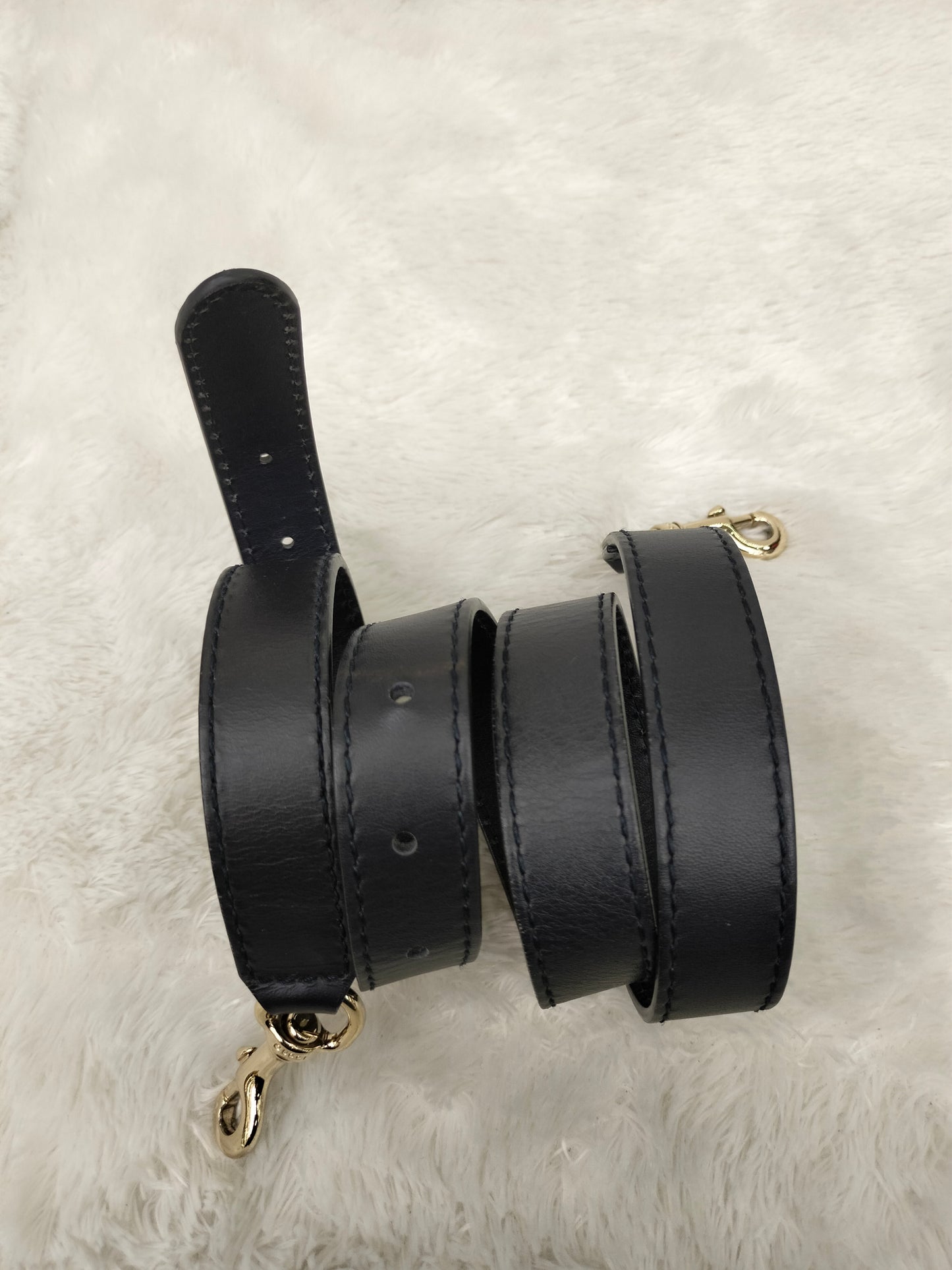 Gucci Boston Canvas Stripe Dark Blue GHW