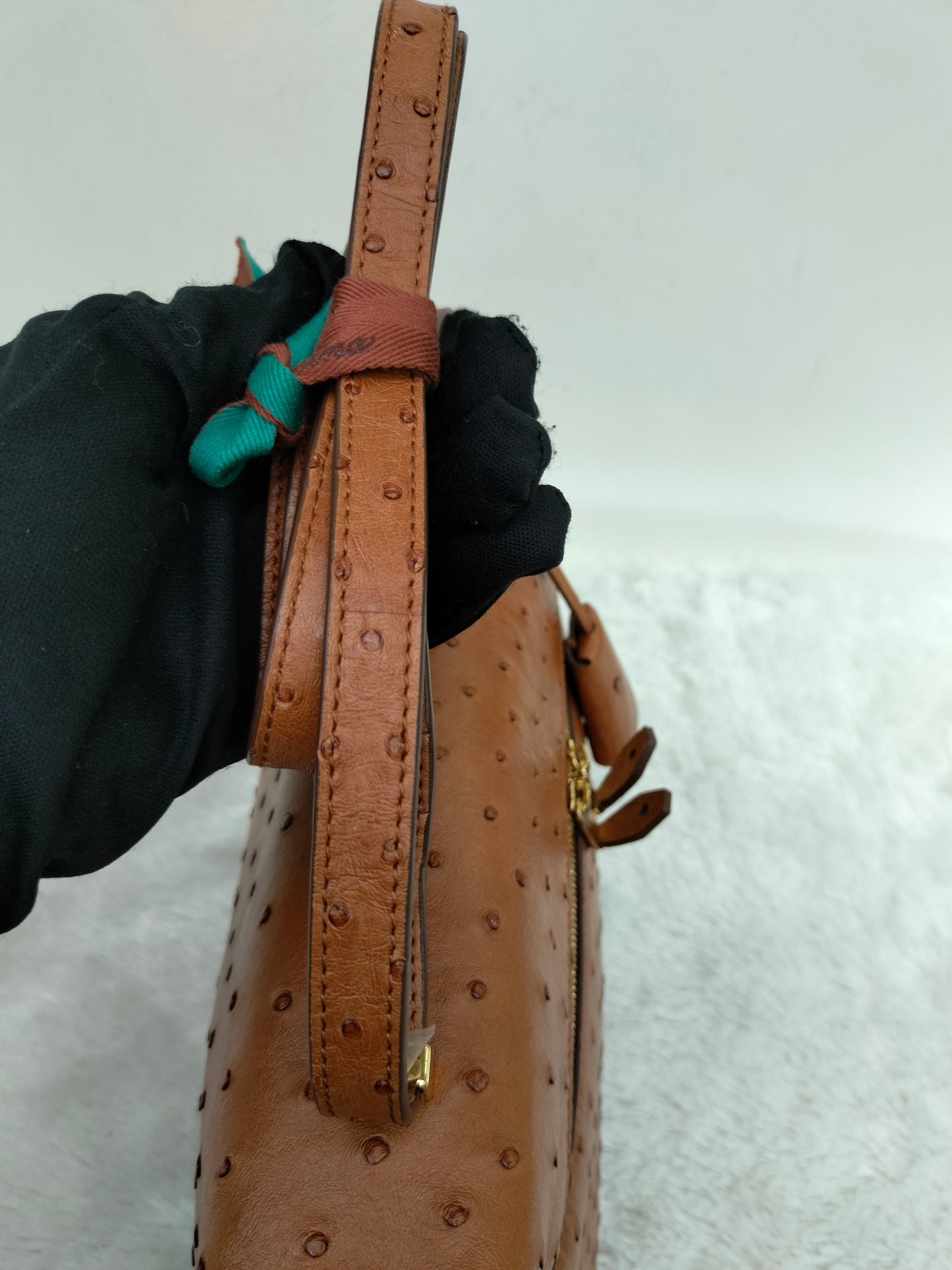 Loro Piana 27 Extra Bag Ostrich Cognac GHW 2024