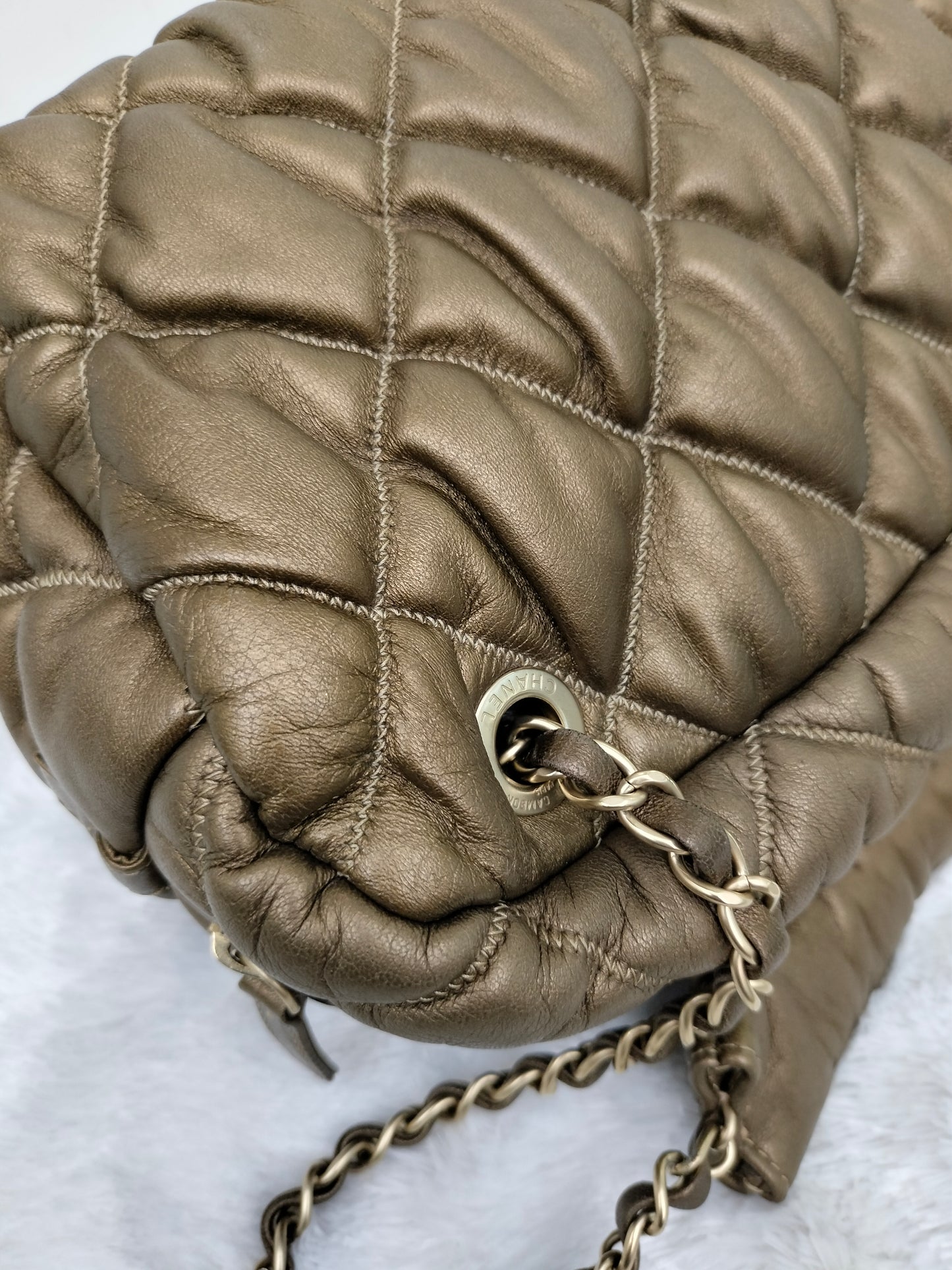 Chanel Camera Bubble Lamb Bronze GHW #13