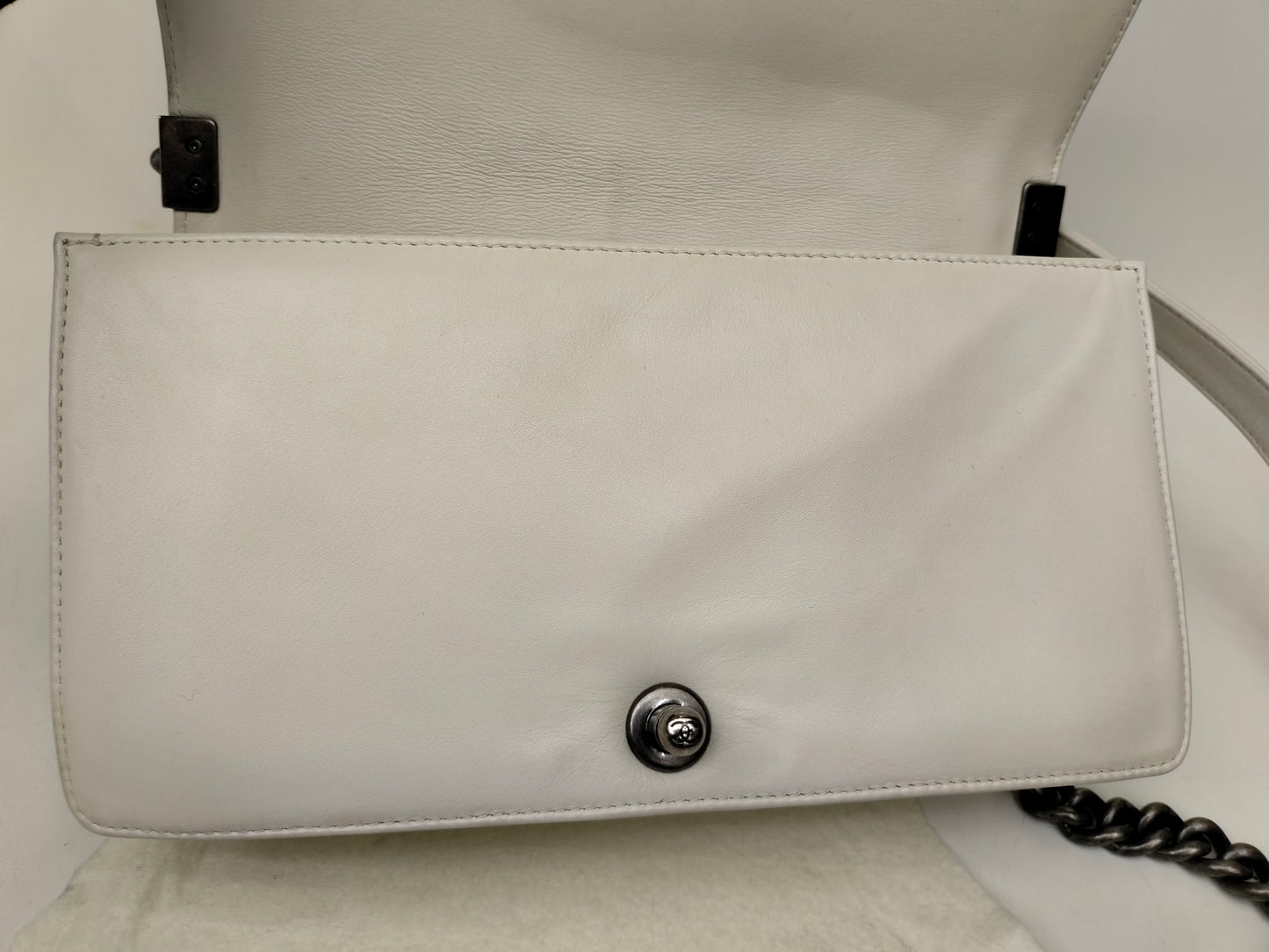 Chanel Boy 25 Rock Python White Blue RHW #17