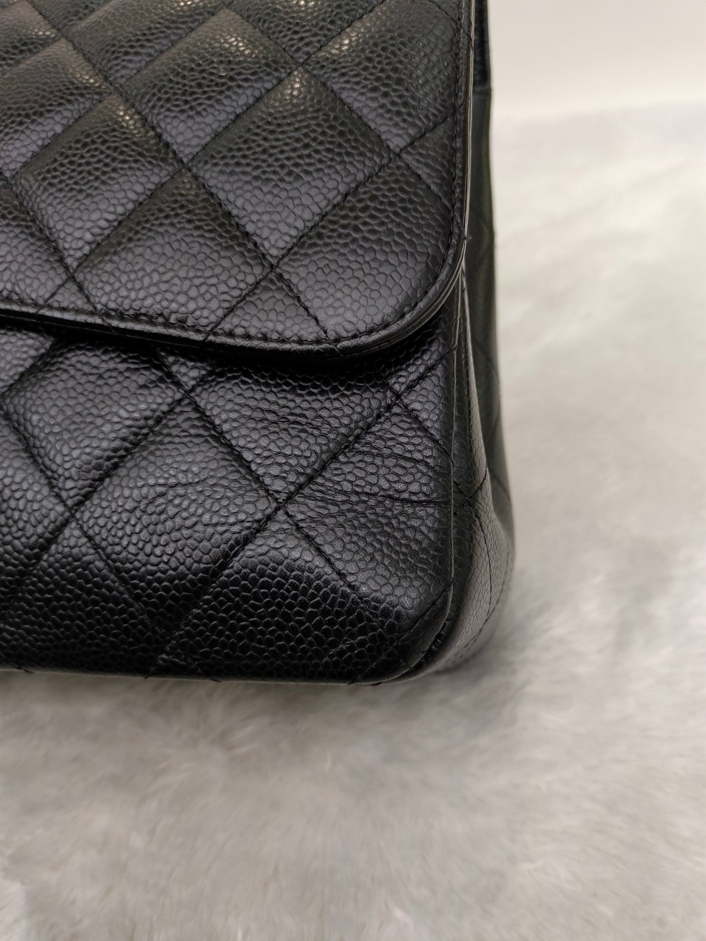 Chanel Jumbo Caviar Black GHW DF #18
