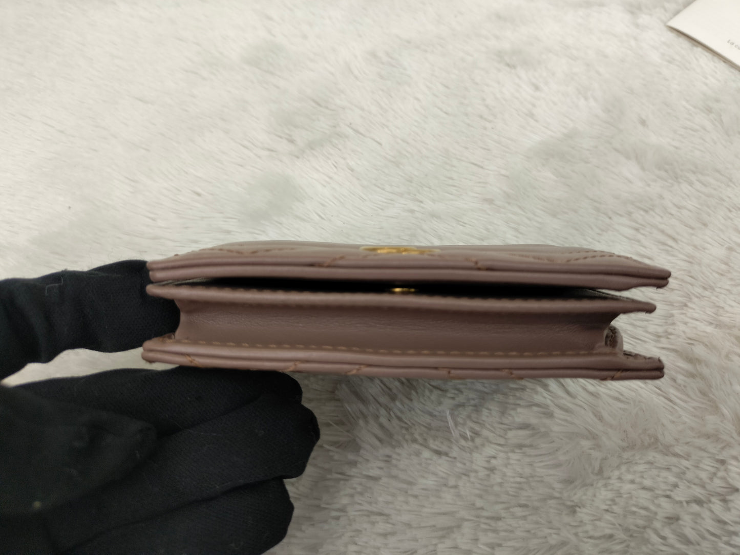 Gucci Card Case Wallet Marmont Dusty Pink GHW