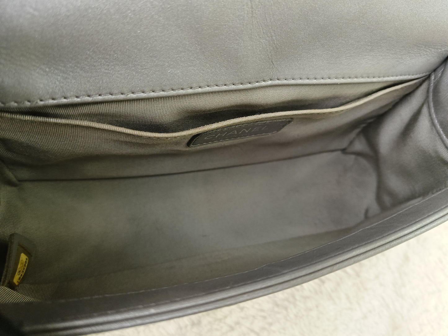 Chanel Boy 25 Calfskin Silver RGHW #19