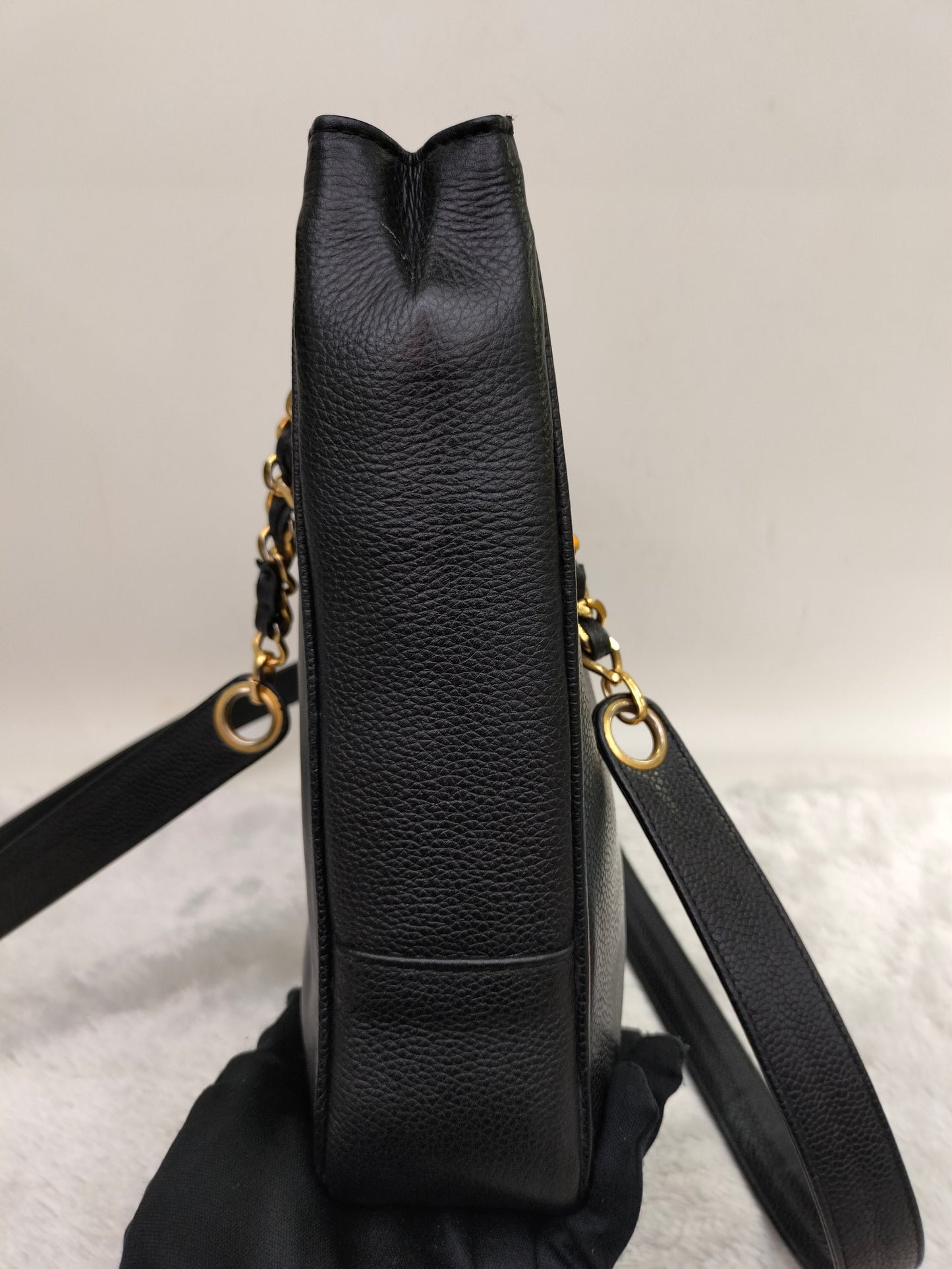 Chanel Timeless Tote Shoulder Caviar Calfskin Black GHW (broken holo)