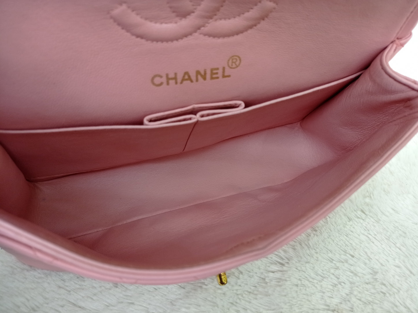 Chanel Small Lamb Pink Vintage GHW DF #4
