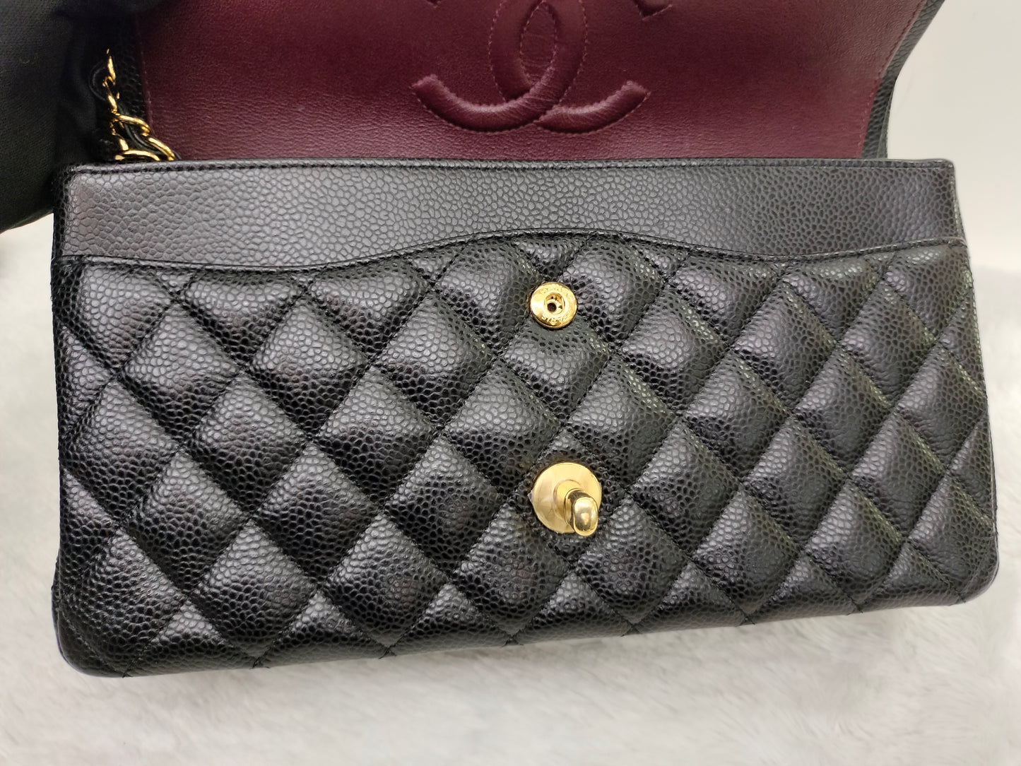 Chanel Medium Caviar Black GHW DF #29