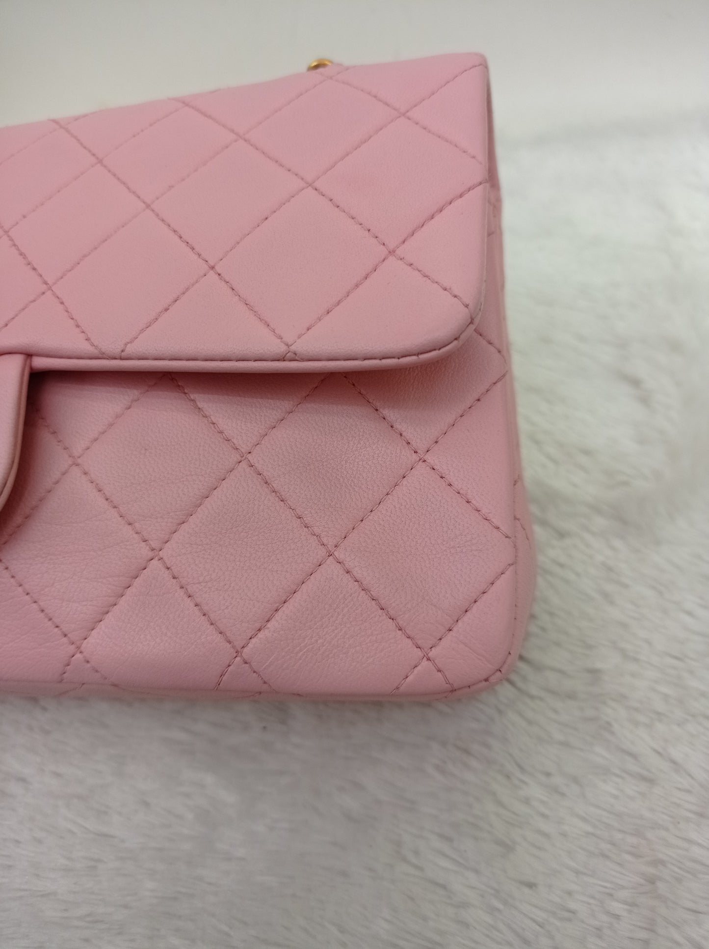 Chanel Small Lamb Pink Vintage GHW DF #4