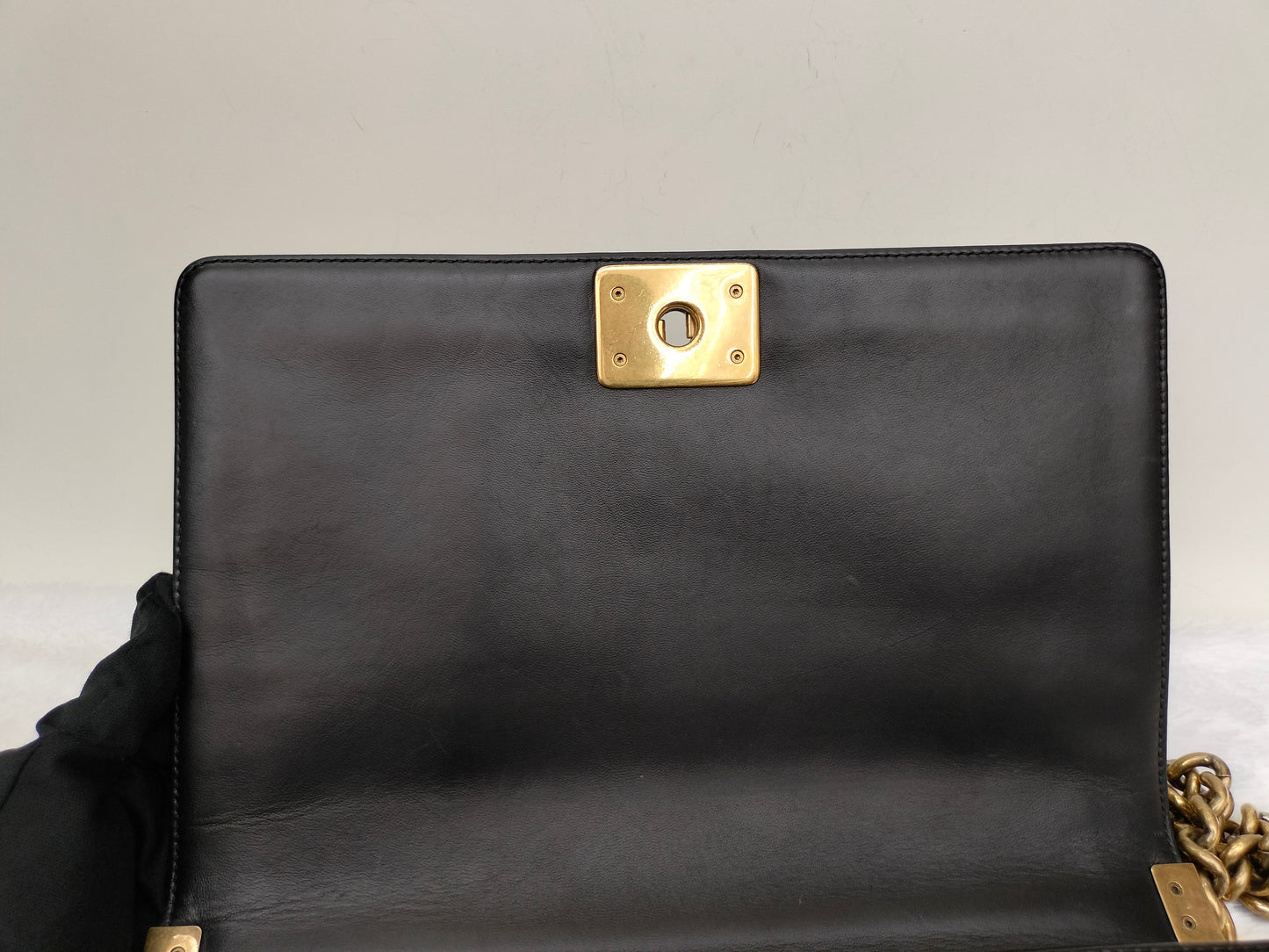 Chanel Boy 28 Calfskin Black RGHW #19