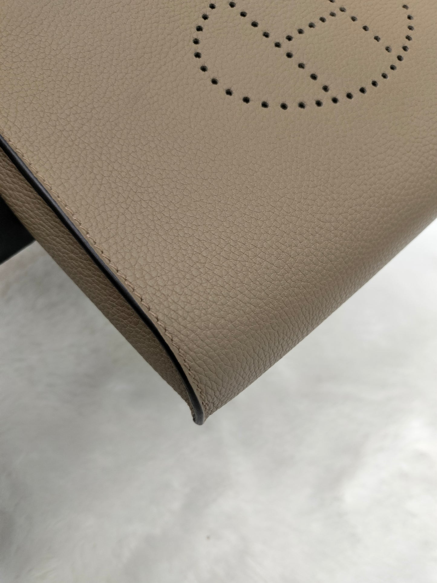 Hermes Videpoches Togo Sangle Wool Beige Marfa PHW #B