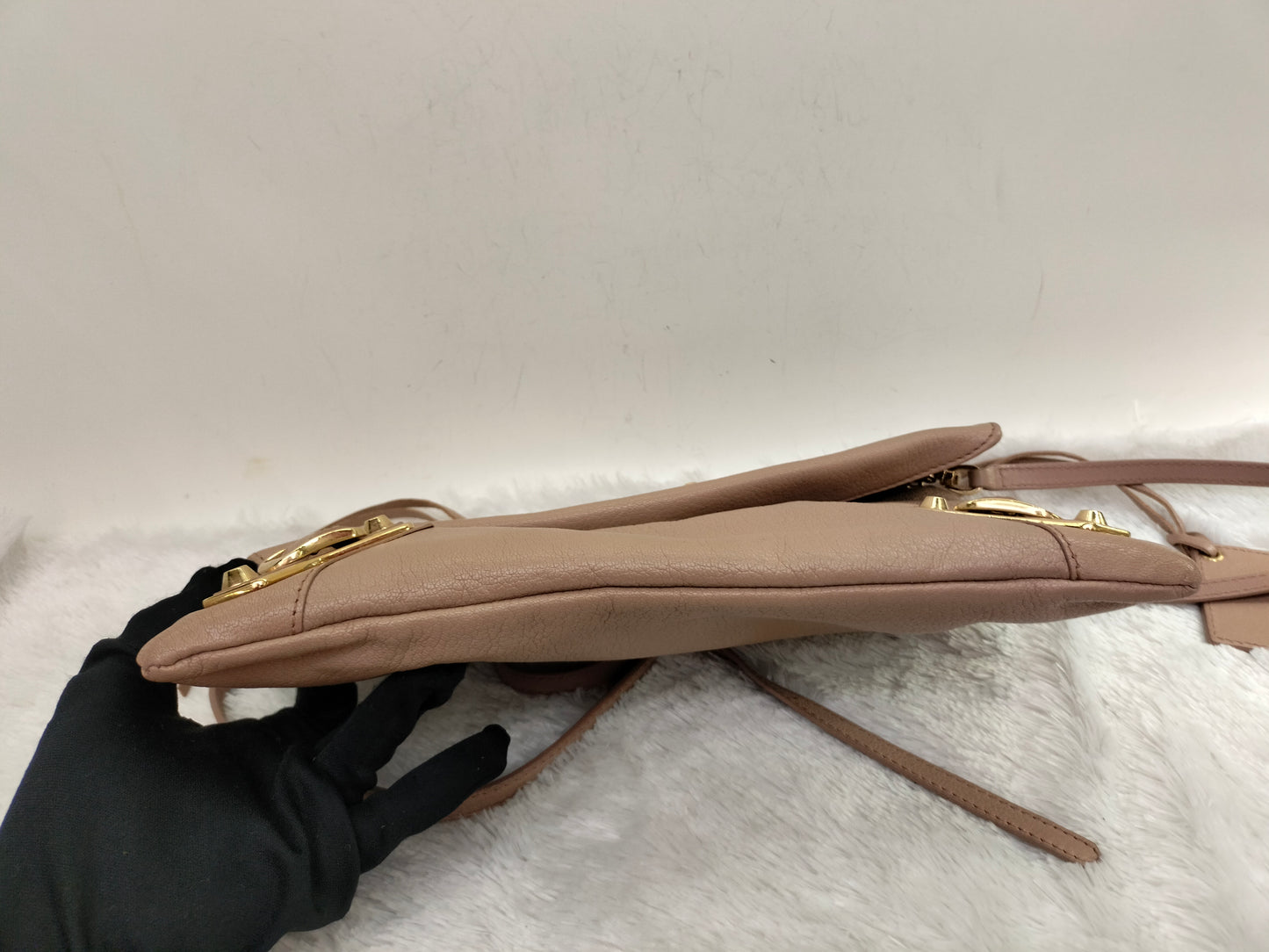 Balenciaga Envelope Clutch Rose De Sable GHW