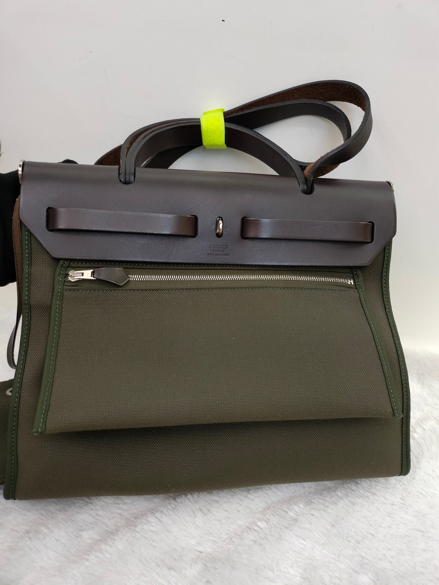 HB31 Zip Toile Vert Olive PHW #T