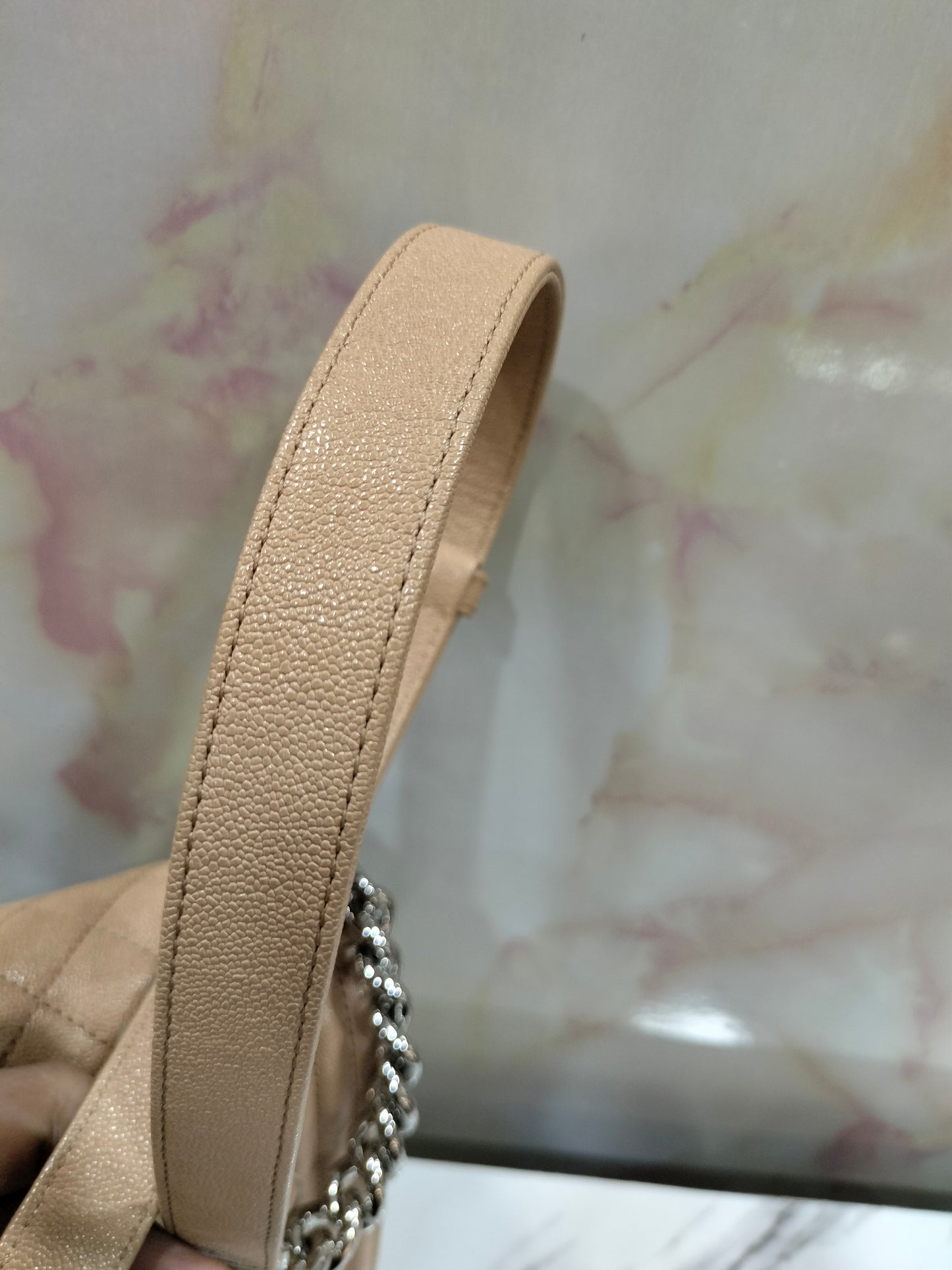 Chanel Boy 25 Caviar Beige SHW #28