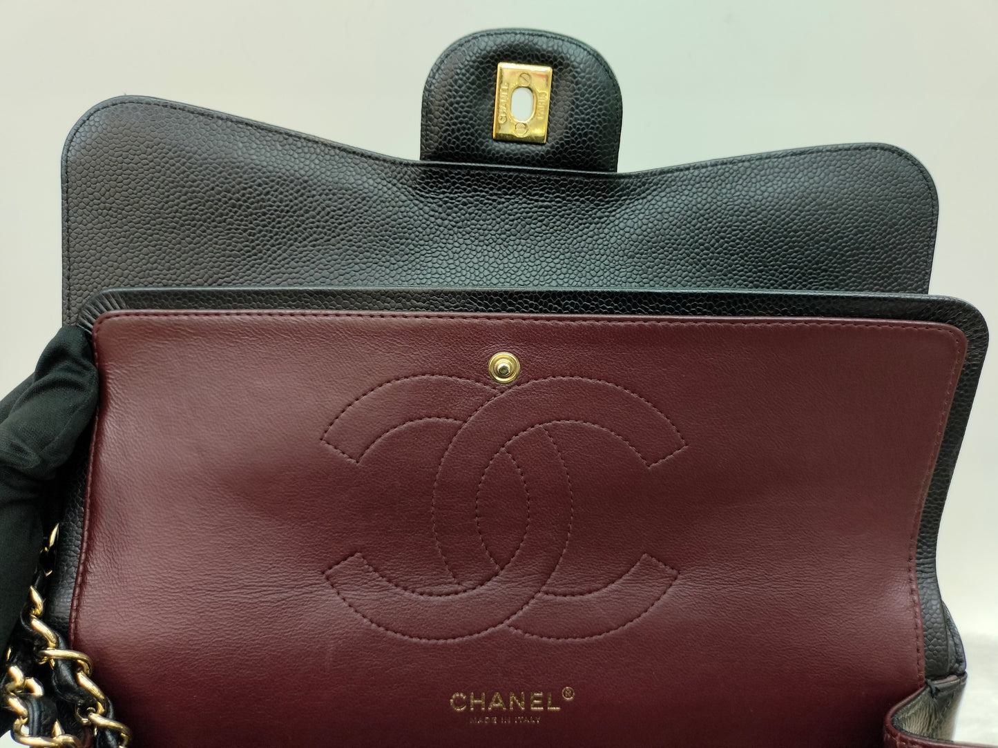 Chanel Jumbo Caviar Black GHW DF #18