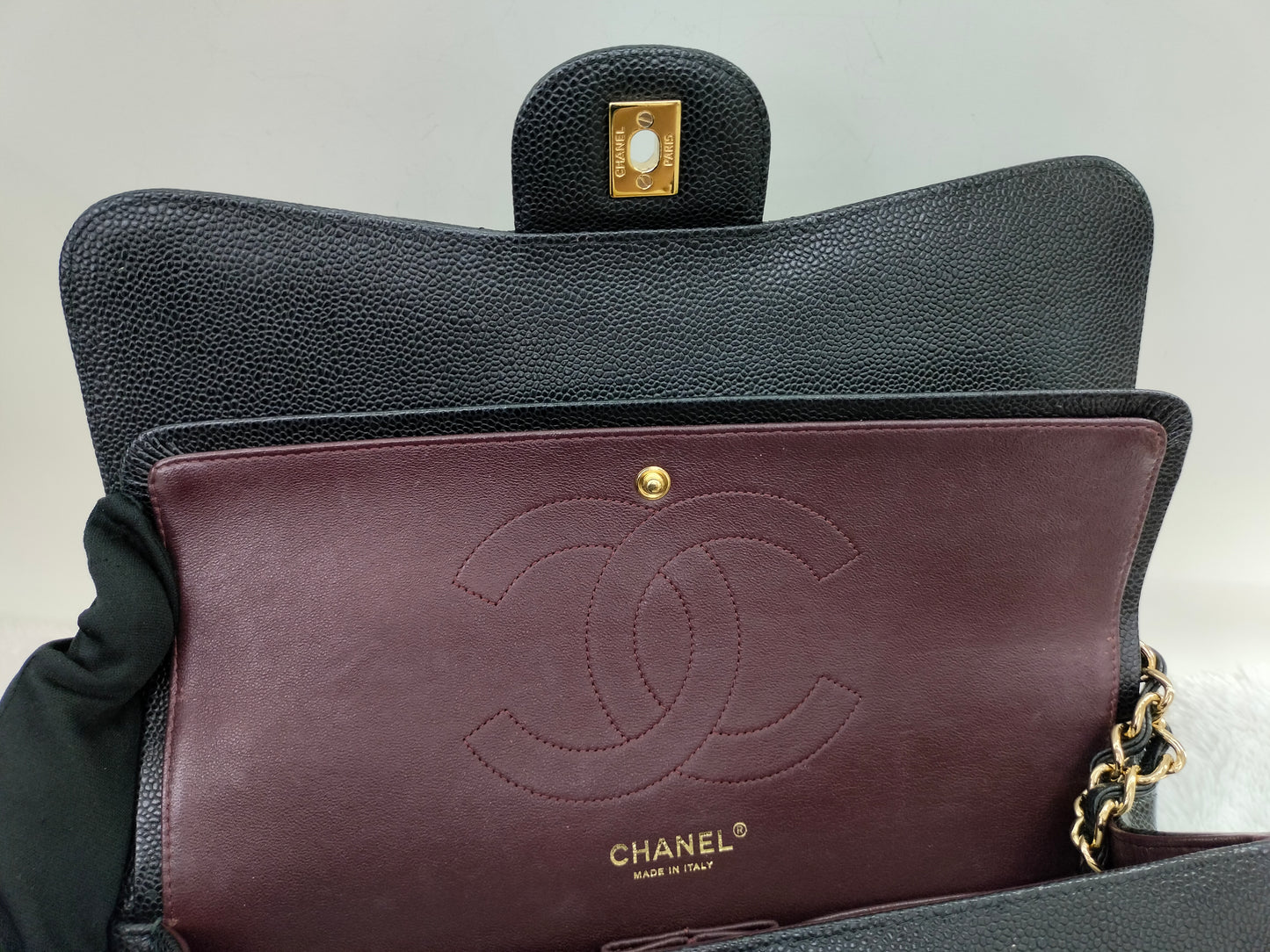 Chanel Jumbo Caviar Black GHW DF #21