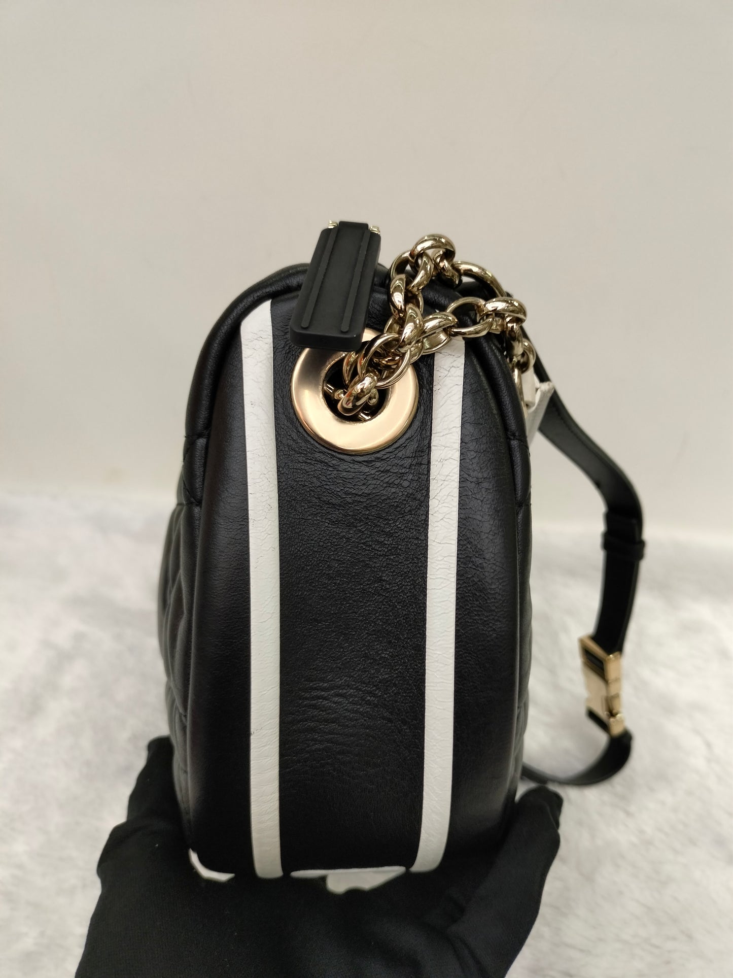 Dior Vibe Medium Cannage Lamb Black White GHW 2022