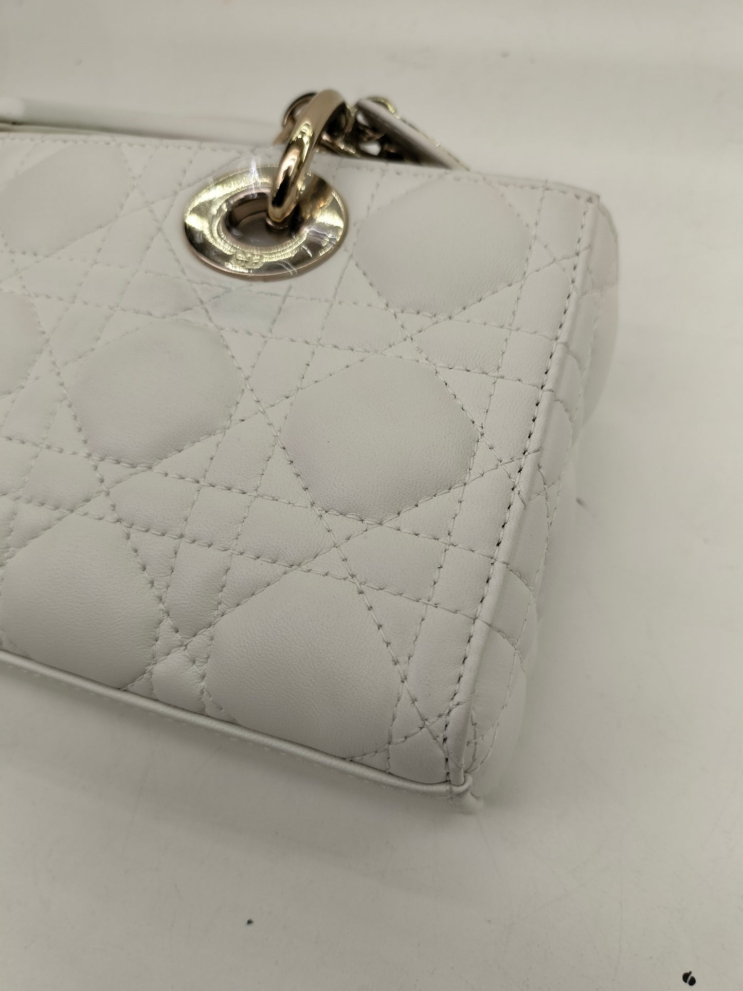 Dior D'Joy Small Lamb White GHW 2022