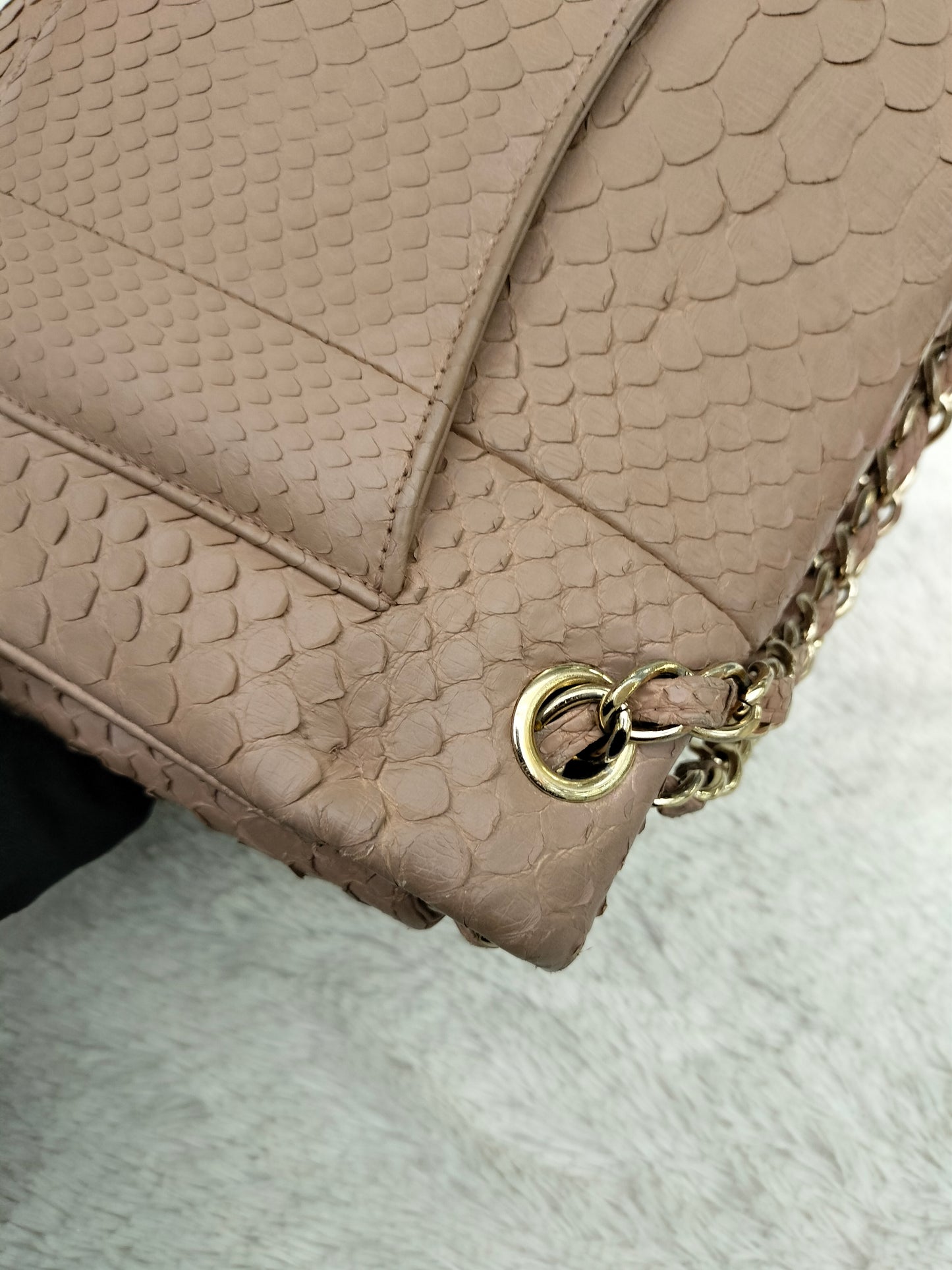Chanel Jumbo Python Caramel GHW DF #18