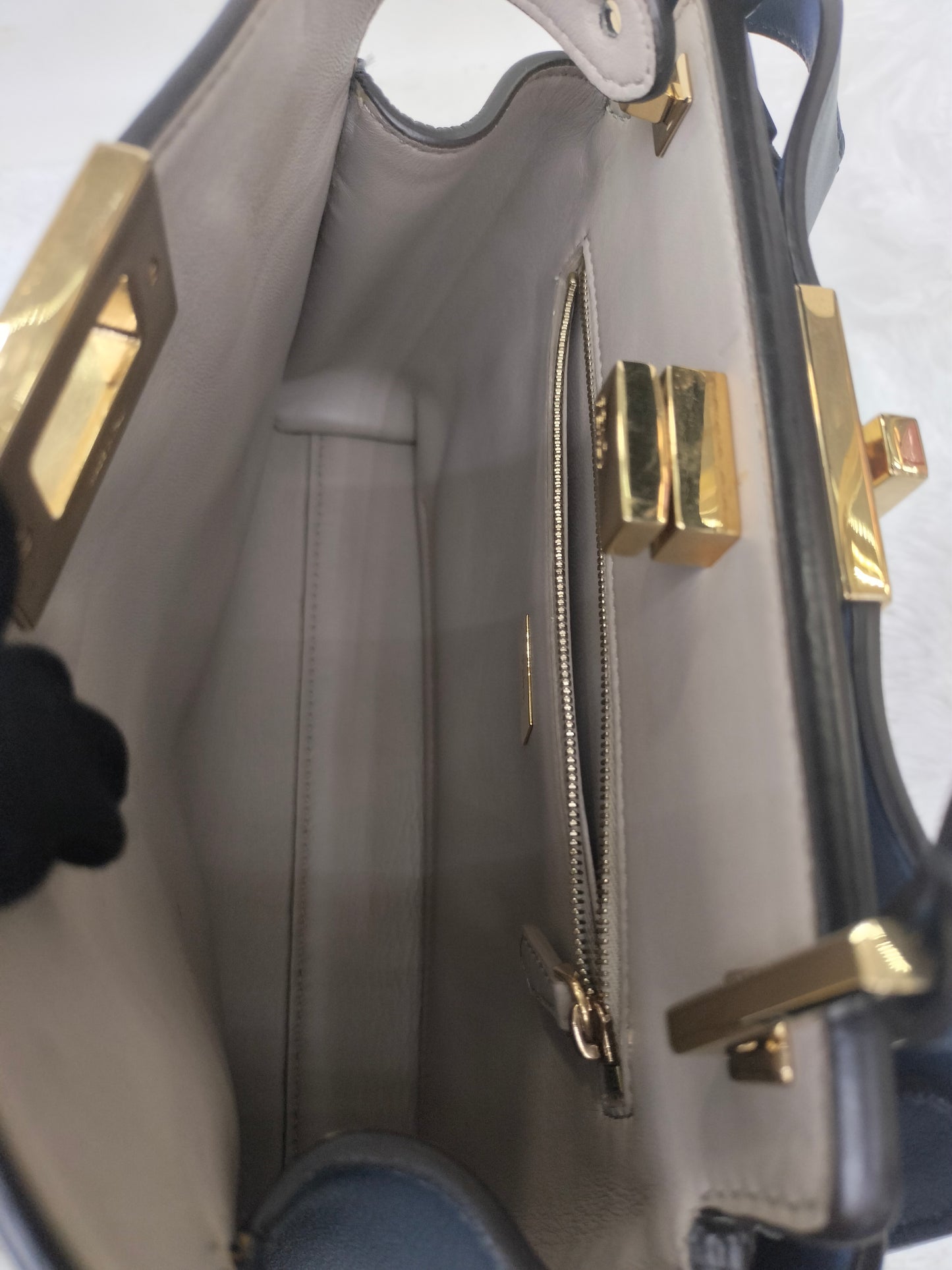 Fendi Peekaboo Essential Navy GHW