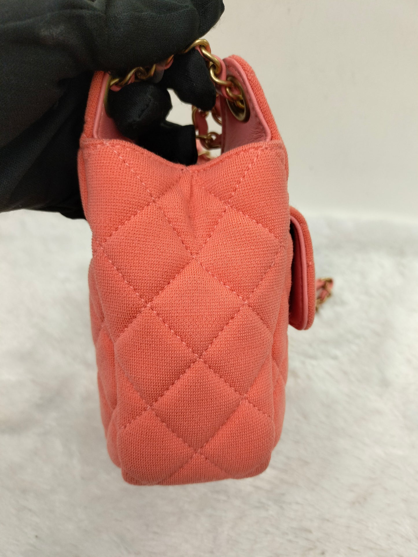 Chanel Wavy Canvas Orange GHW 2023 (CHIP)
