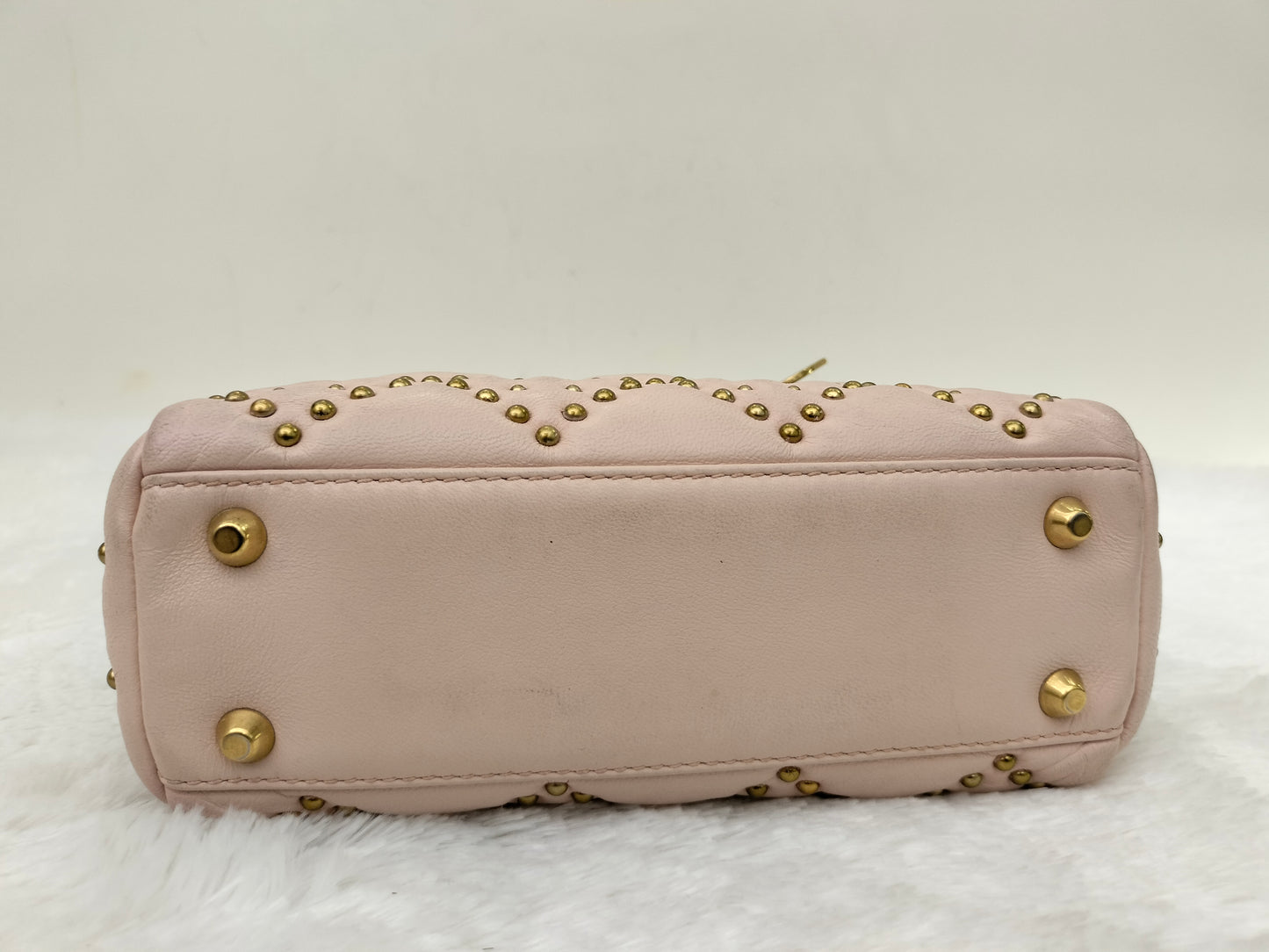 Lady Dior Mini Supple Studded Soft Pink GHW 2017