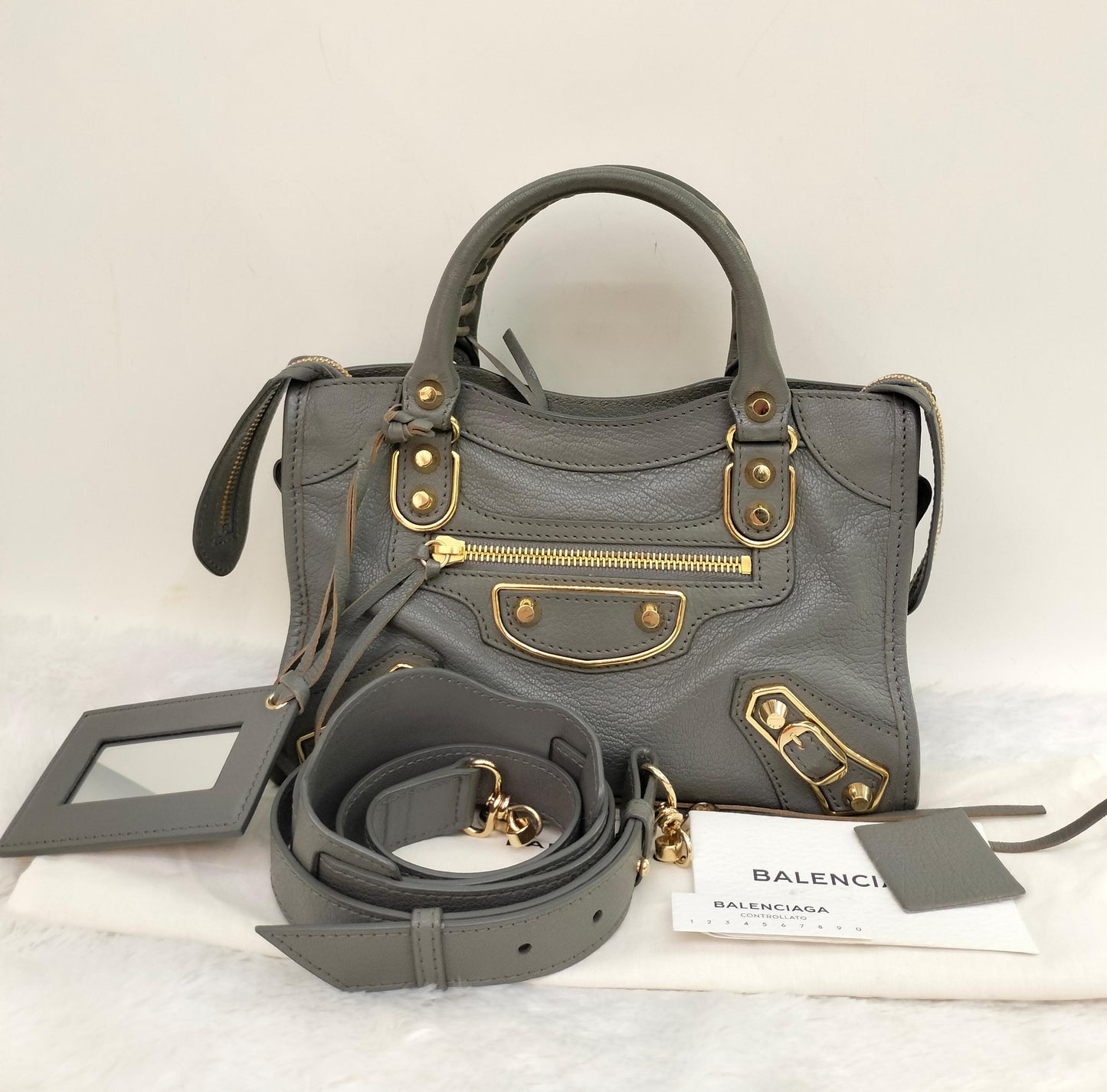 Balenciaga Mini City Edge Gris GHW 2017