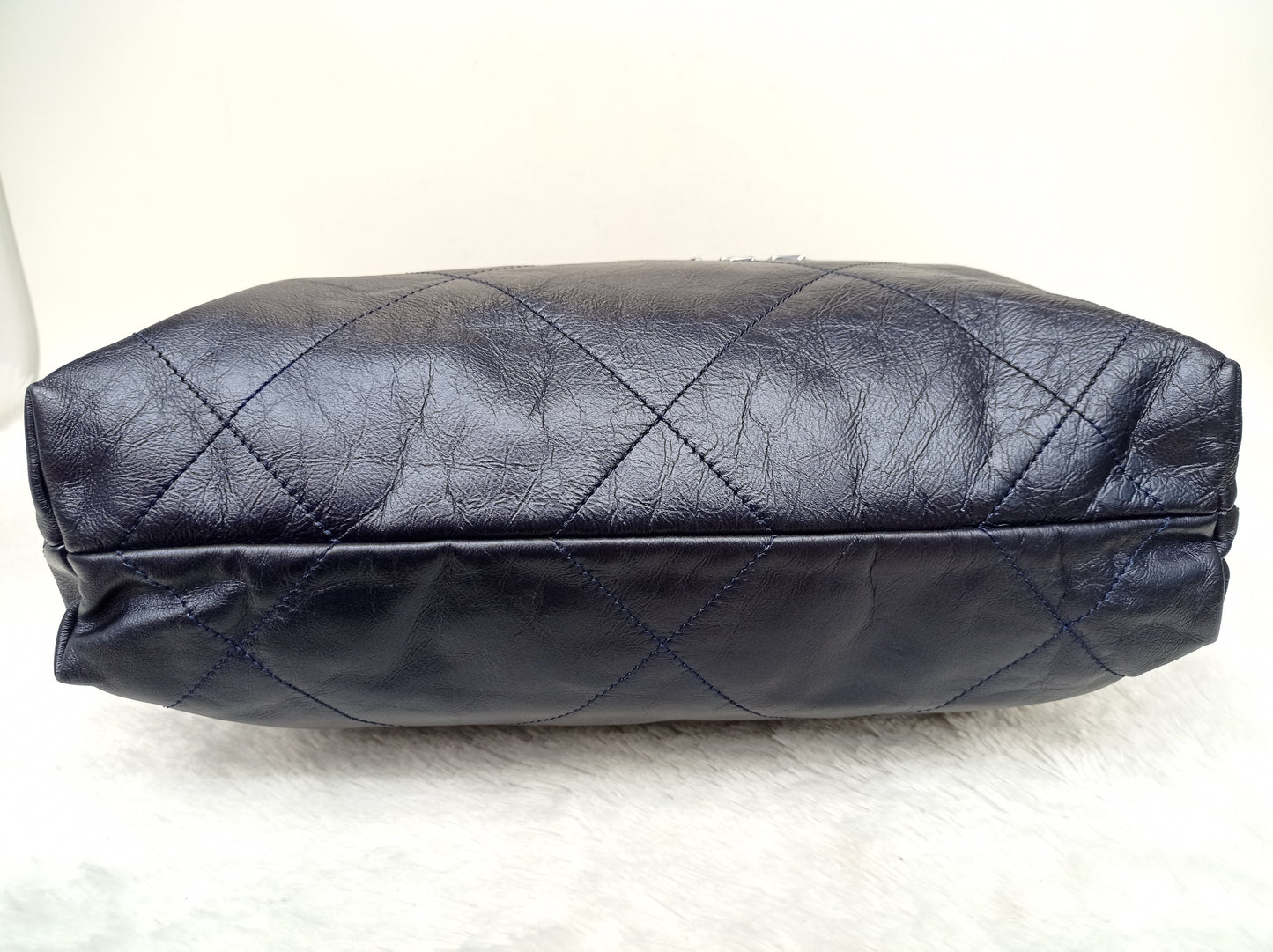 Chanel C22 Small Calfskin Iridescent Blue Metallic (CHIP)