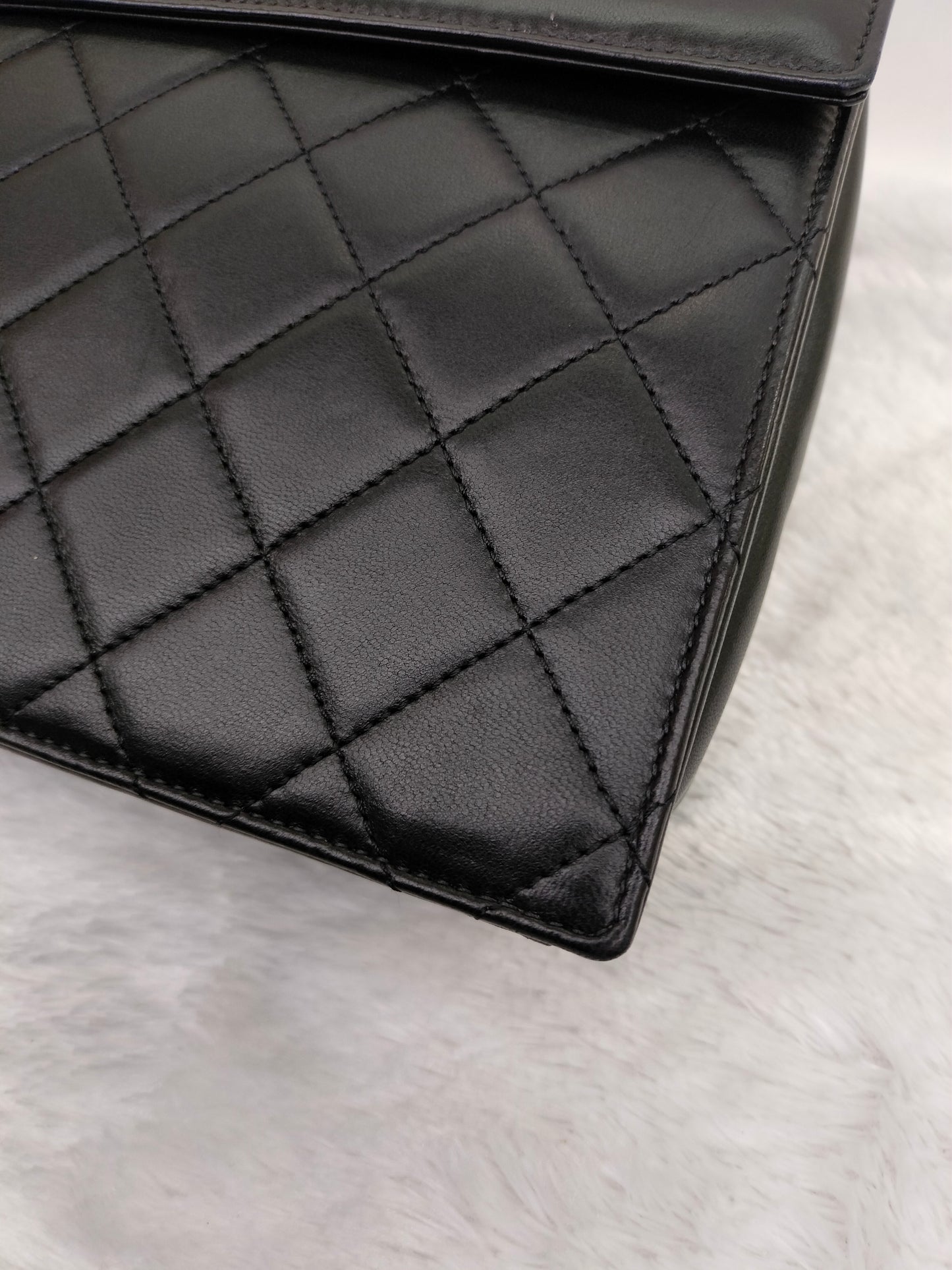 Chanel Timeless Foldover Lamb Black SHW #19