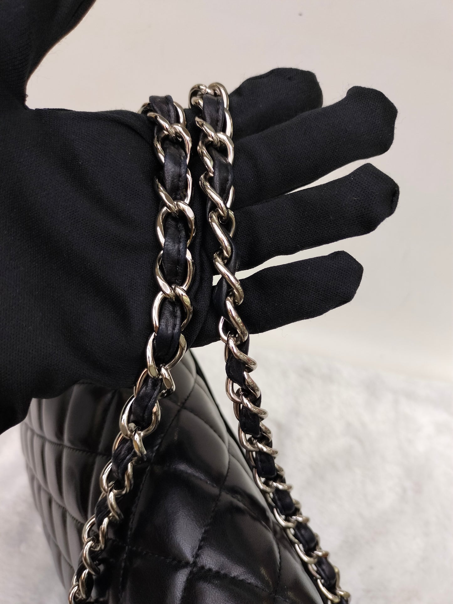 Chanel Maxi Lamb Black SHW SF #13