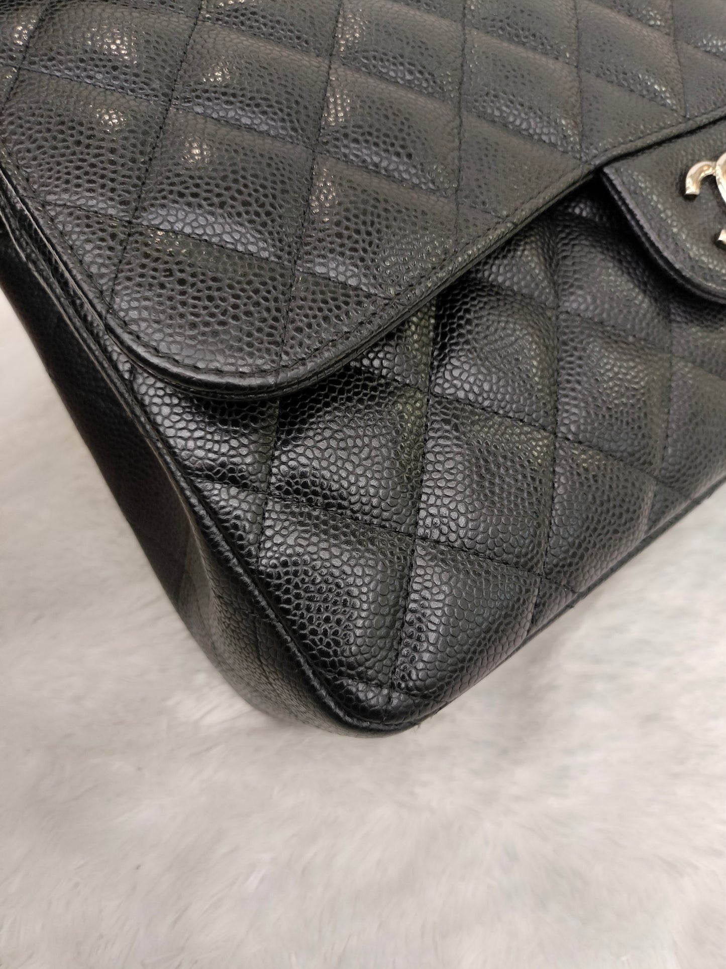 Chanel Jumbo Caviar Black SHW DF #18