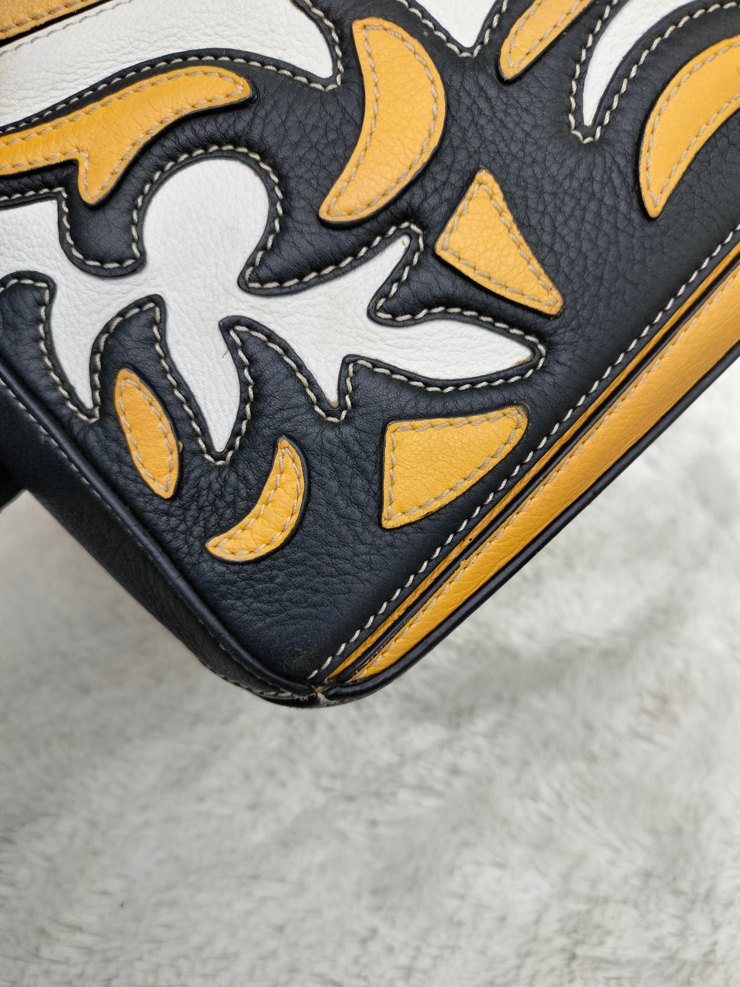 Loewe Puzzle Small Cowboy Black Yellow White SHW 2019