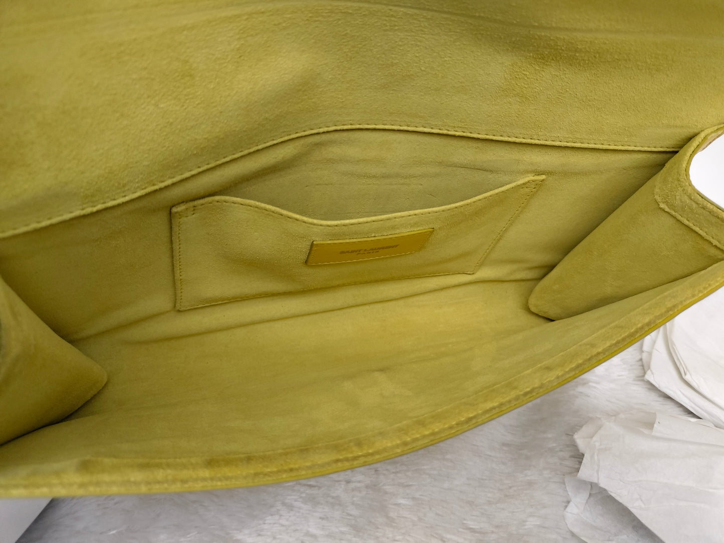YsL Chyc Ligne Clutch Yellow GHW 2013