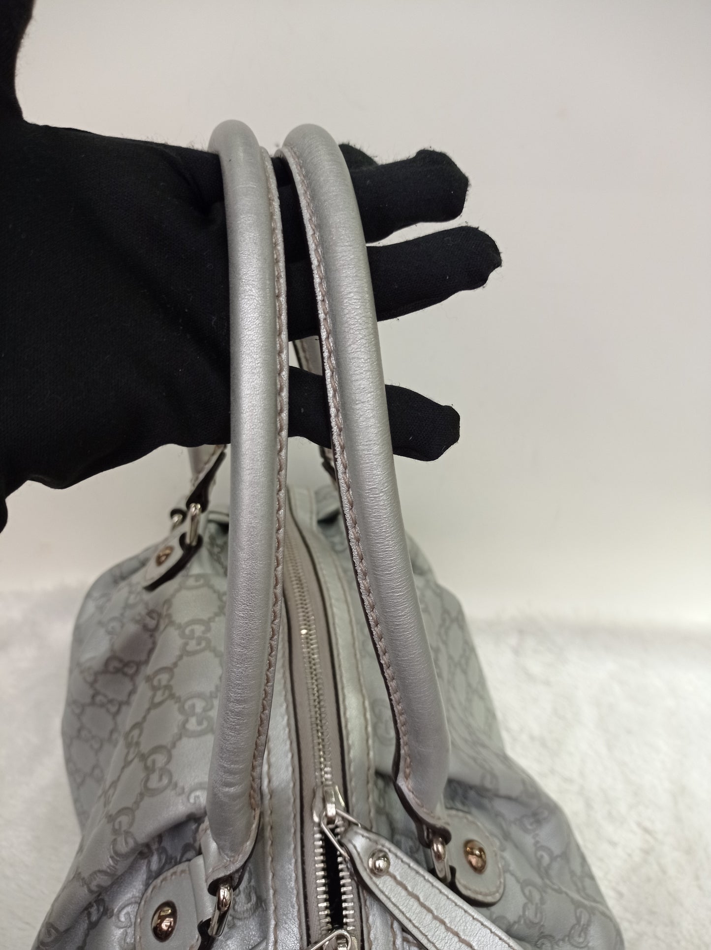 Gucci Boston Borsa Sukey Metallic Silver SHW