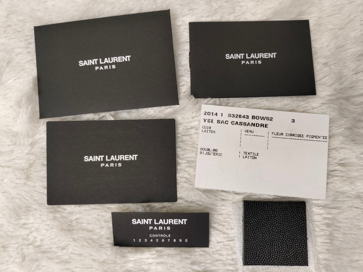 YsL Kate Cassandre Clutch Studded Grained Black SHW 2014