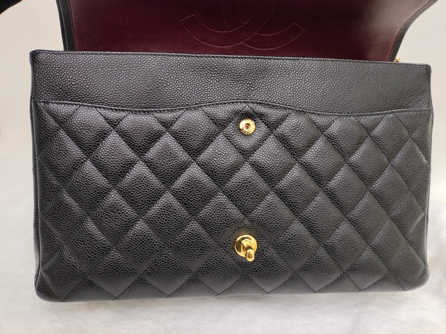 Chanel Maxi Caviar Black GHW DF #20